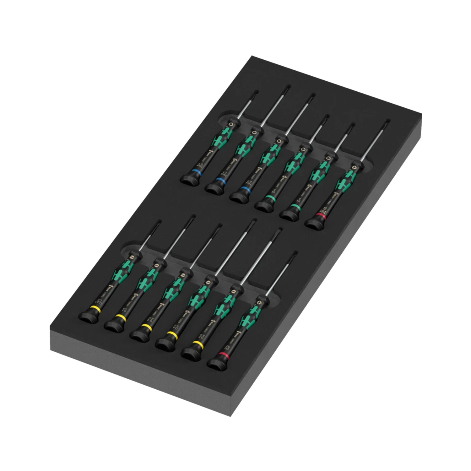 Wera 05150107001 9716 13-delige Micro Schroevendraaierset Kraftform Micro Set 2 in foam inlay-image