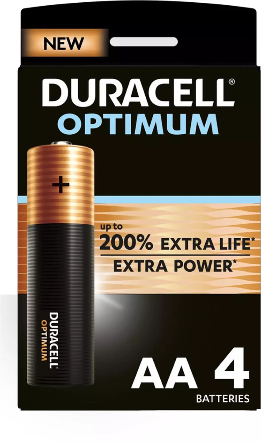 Duracell 3100000927 batterij alkaline optimum 200% AA 4st.-image