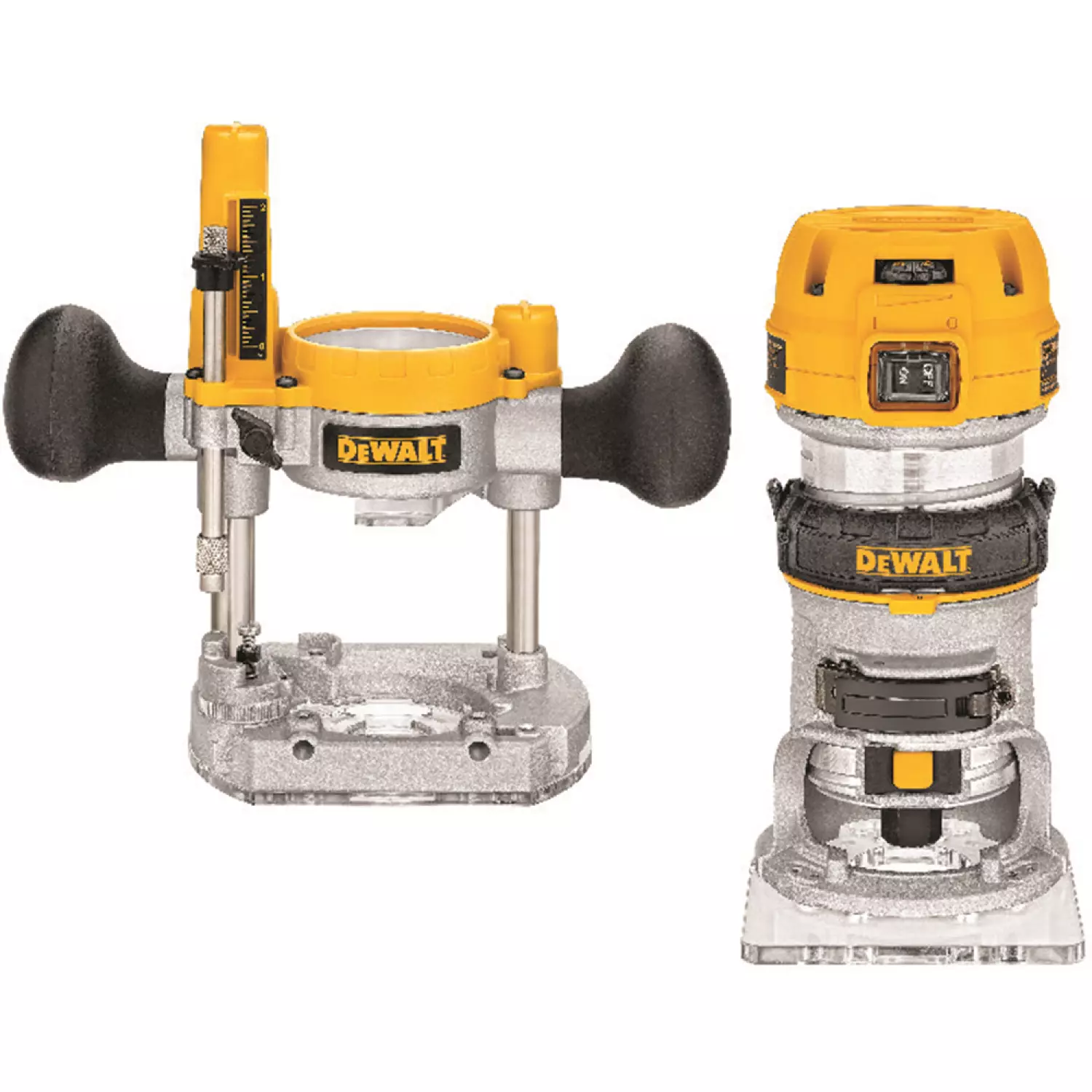 DeWALT D26204K Défonceuse et affleureuse combinaison dans coffret - 900W - 6-8mm-image