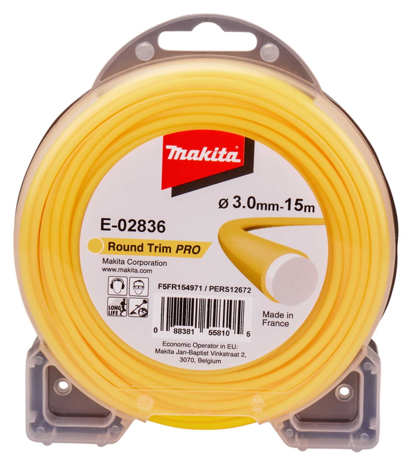 Makita E -02836 Fil de coupe - 3,0 x 15m - Rond-image