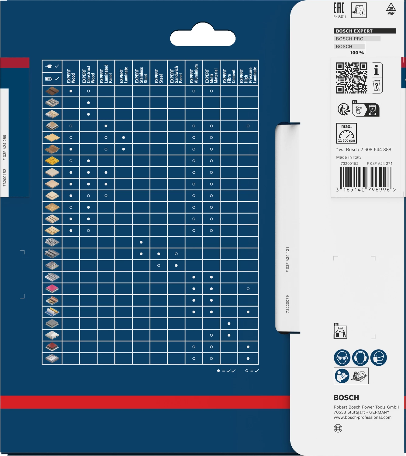 Bosch 2608644133 - Lame de Scie Circulaire Expert pour High Pressure Laminate, 165 x 20 x 2,6 mm, 48D-image