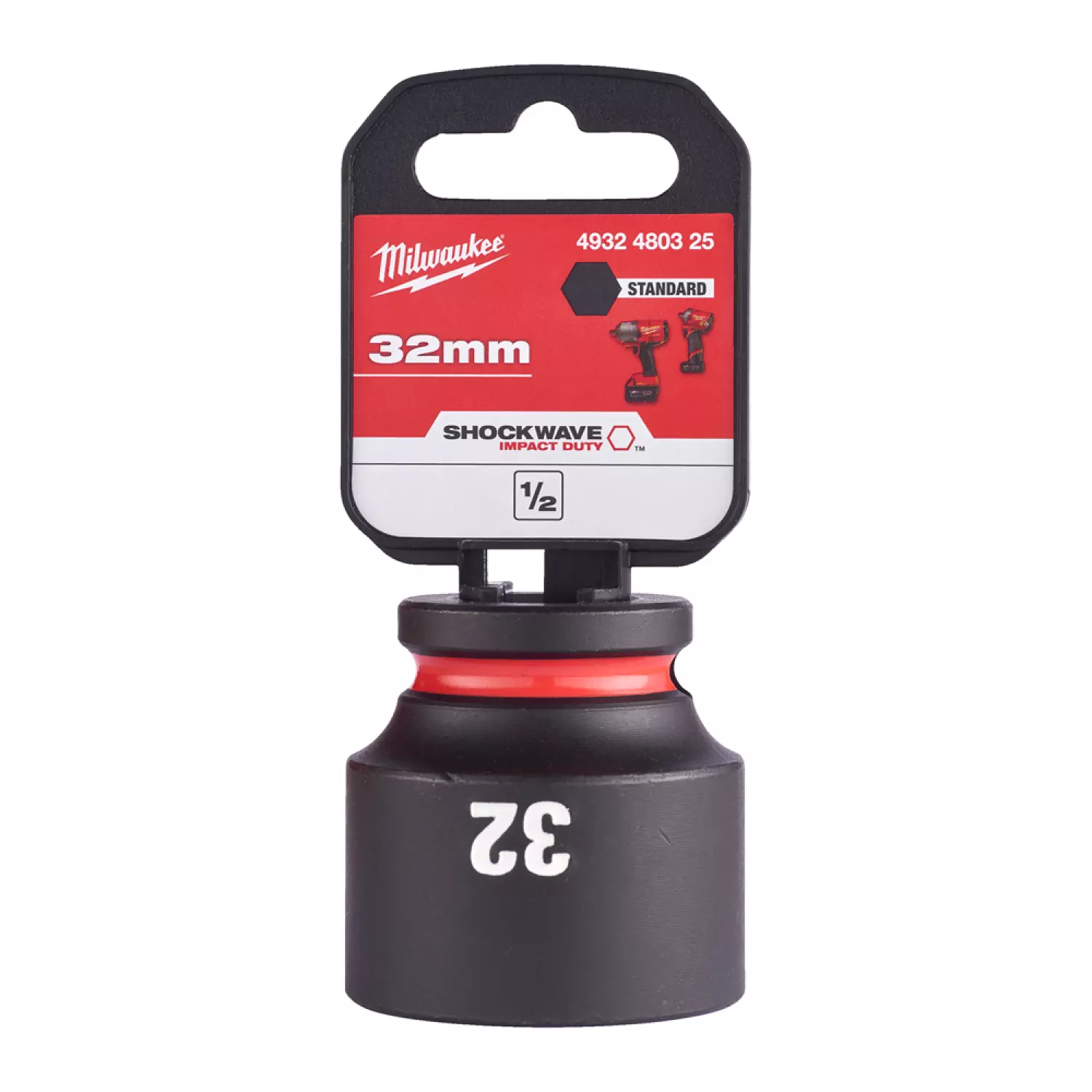 Milwaukee 4932480325 SHOCKWAVE krachtdop - 32 mm - 1/2"-image