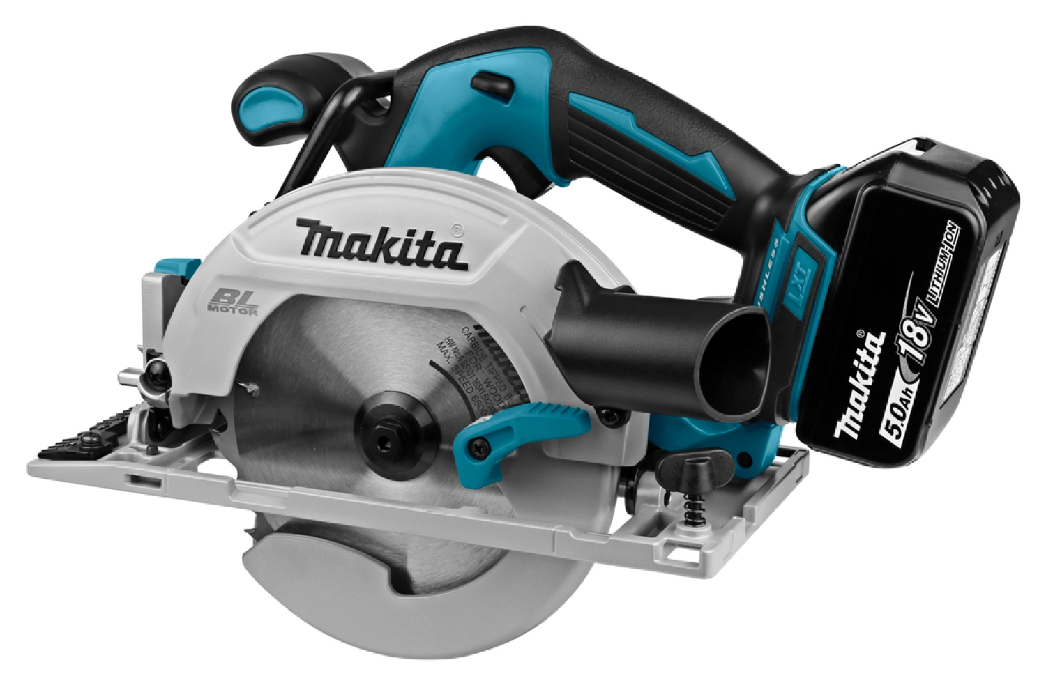 Scie circulaire sans-fil Makita DHS680RTJ - 18V Li-ion - 2 batteries 5,0 ah - MAKPAC - 165 mm - Brushless-image