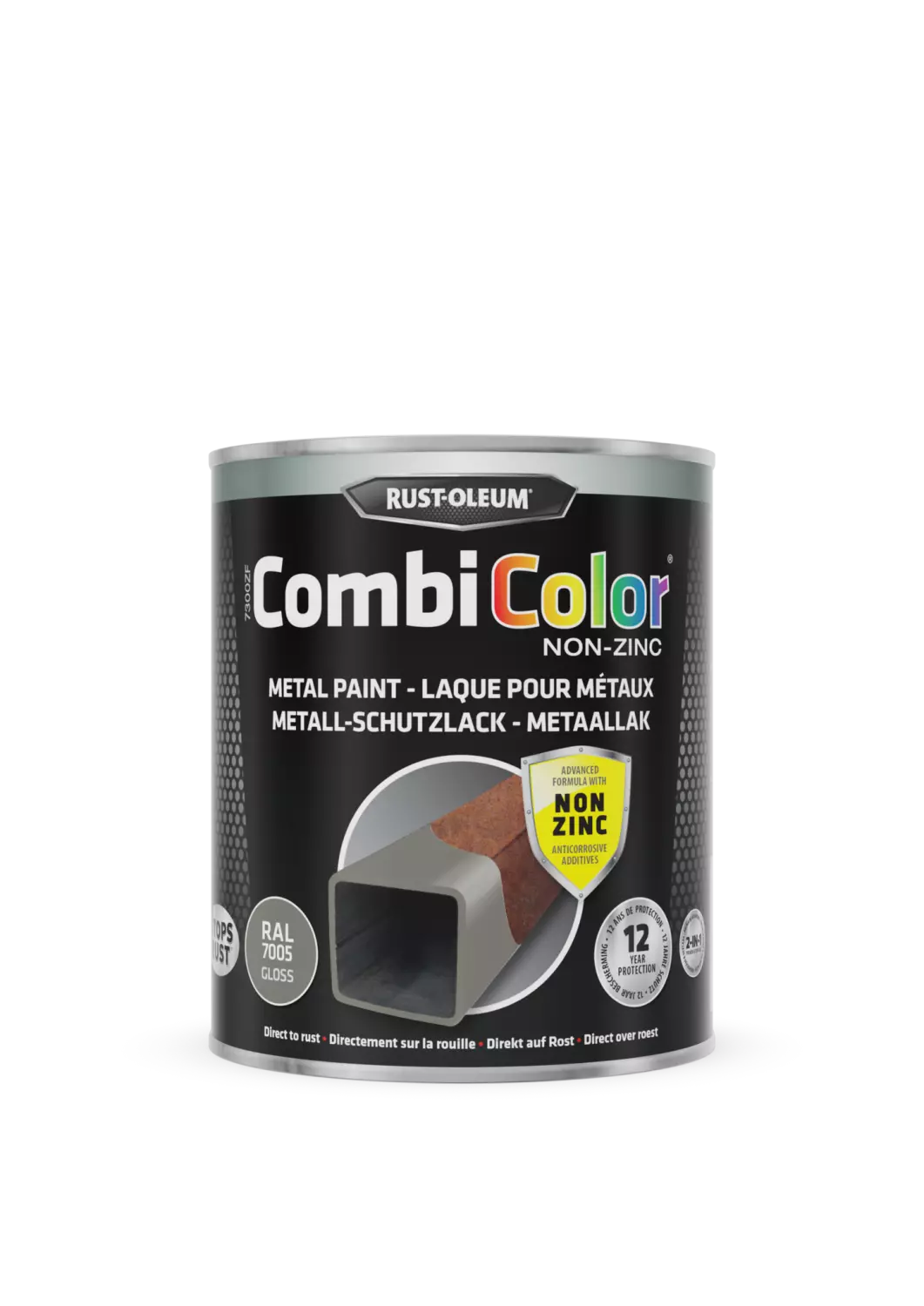 Rust-Oleum Combicolor Hoogglans Zinkvrij - RAL 7005 marinegrijs - 0,75L-image