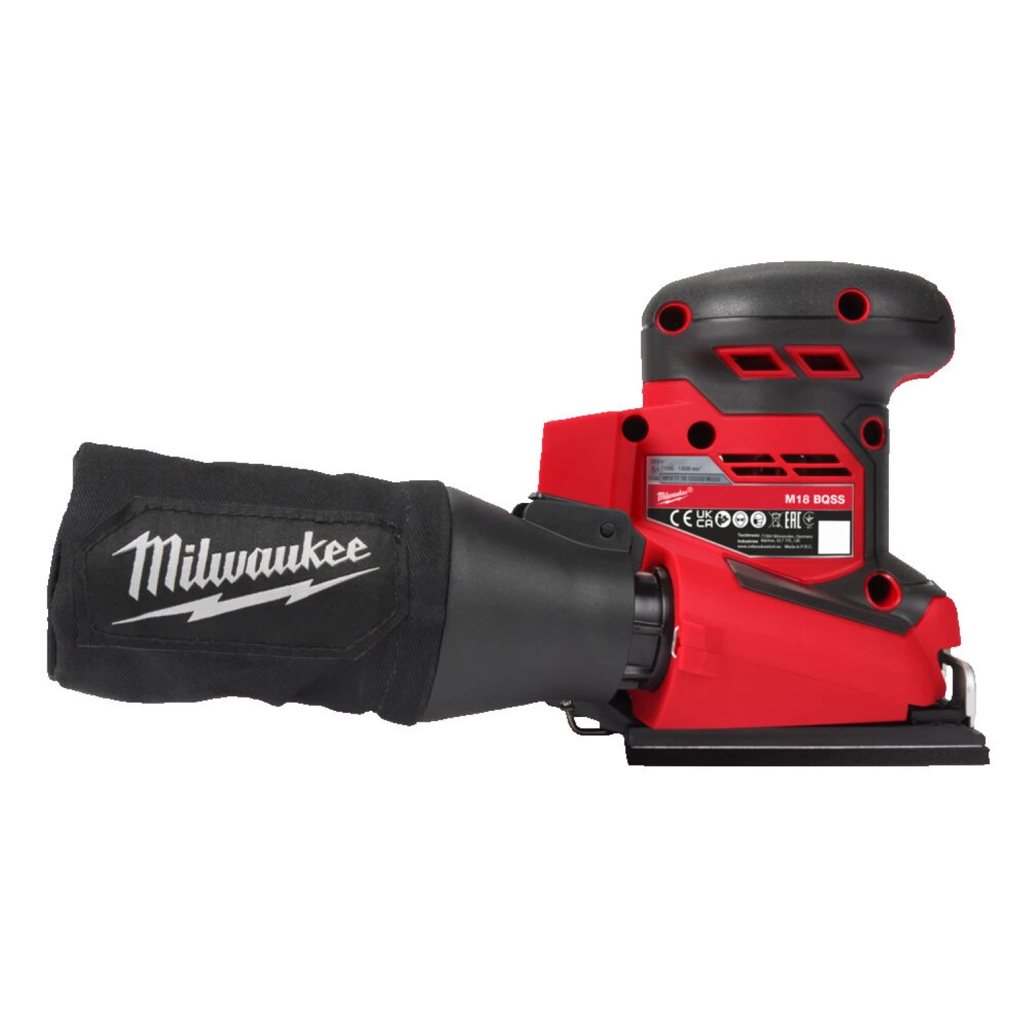 Milwaukee M18 BQSS-502B 18V Li-ion accu vlakschuurmachine set (2x 5.0Ah) in transporttas-image