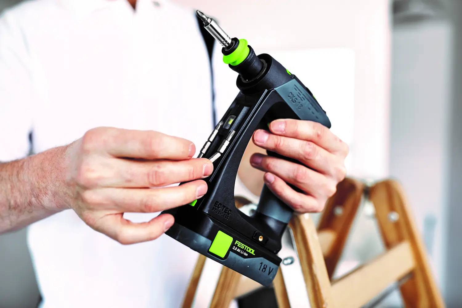 Festool 579354 CXS 18 TBX4,0 I-Set 18V Li-ion accu schroefboormachine set (2 x 4,0Ah) met bitcassette in systainer