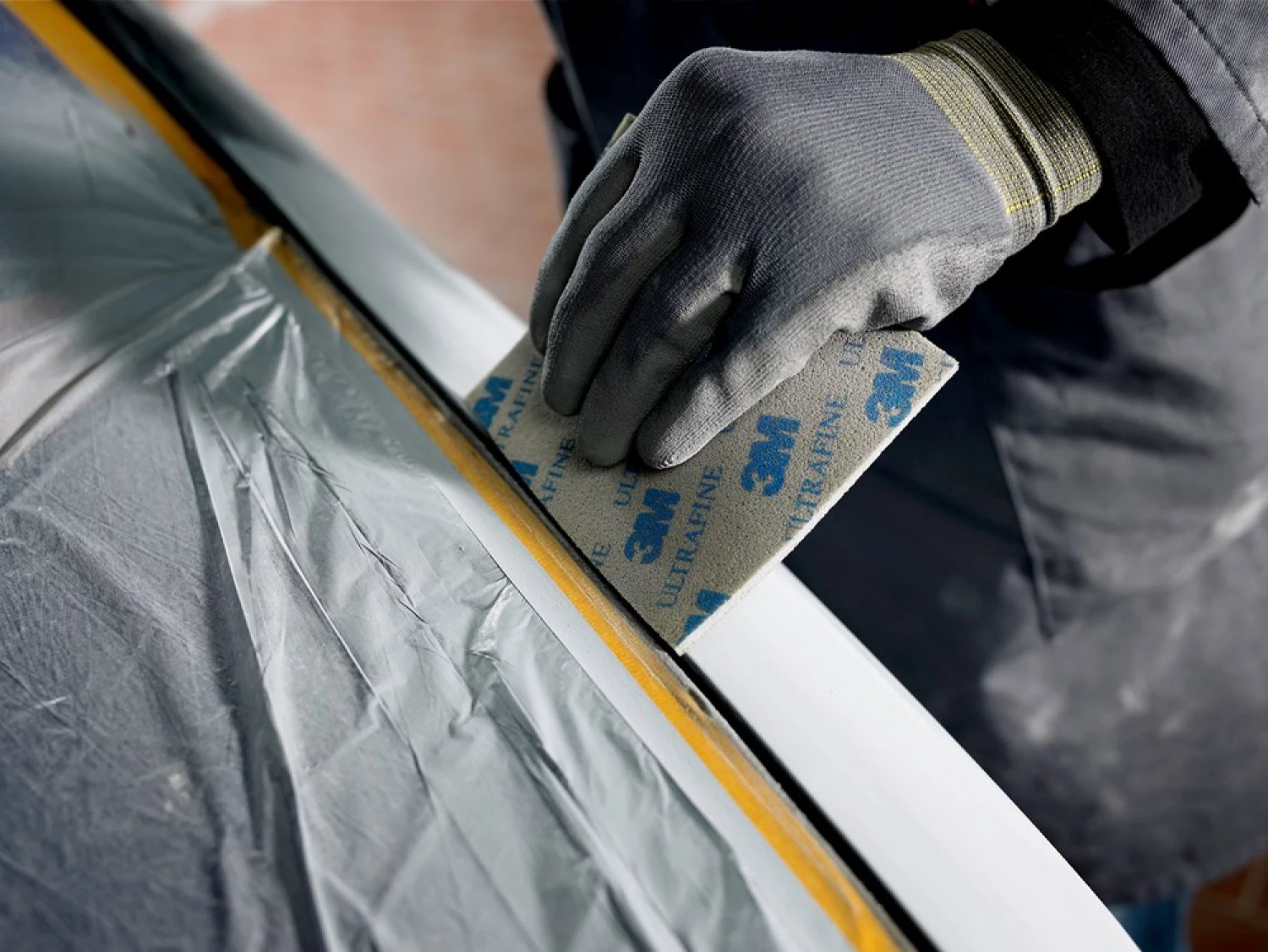 3M Softback Éponge abrasive - 140 mm x 115 mm - Fine - K180-image