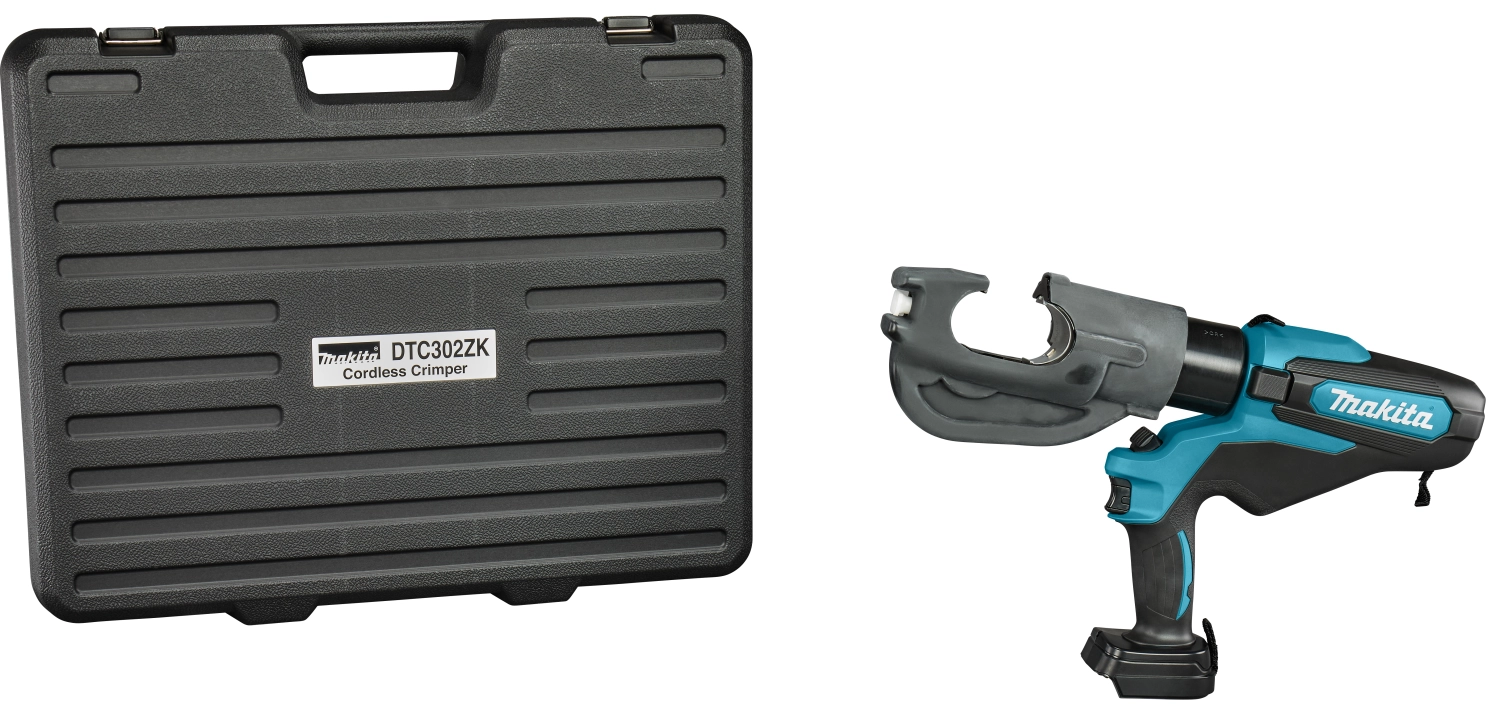 Makita DTC302ZK 18 V Li-ion batterie sertisseuse de câbles corps - 120 kN - 42 mm-image