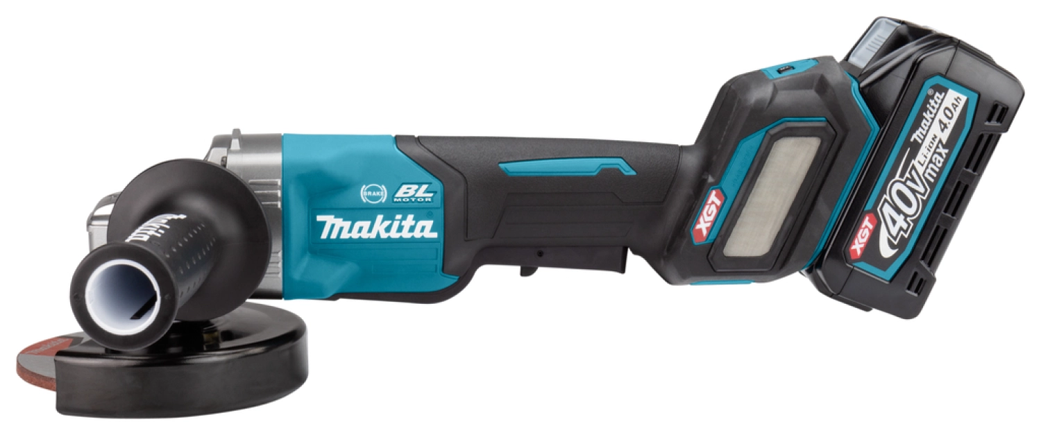 Makita GA029GM201 40V Max Li-Ion accu haakse slijper set (2x 4,0Ah) in Mbox - 125mm - koolborstelloos-image