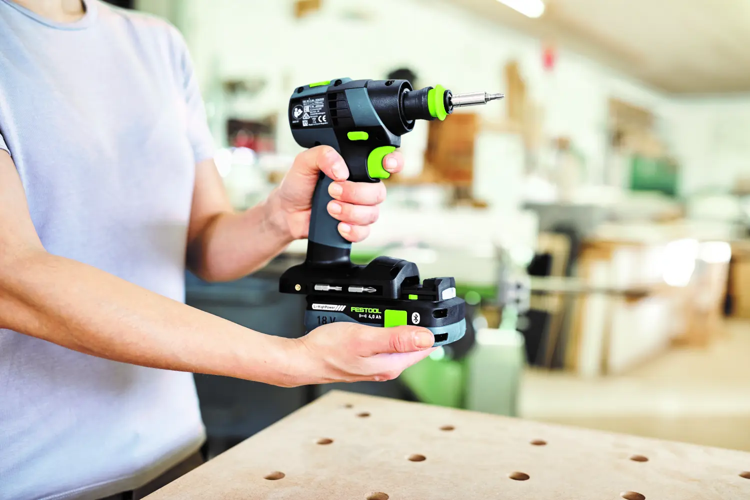 Festool 579350 TXS 18 TBX4,0 I-Set 18V Li-ion accu schroefboormachine set (2 x 4,0Ah) met bitcassette in systainer