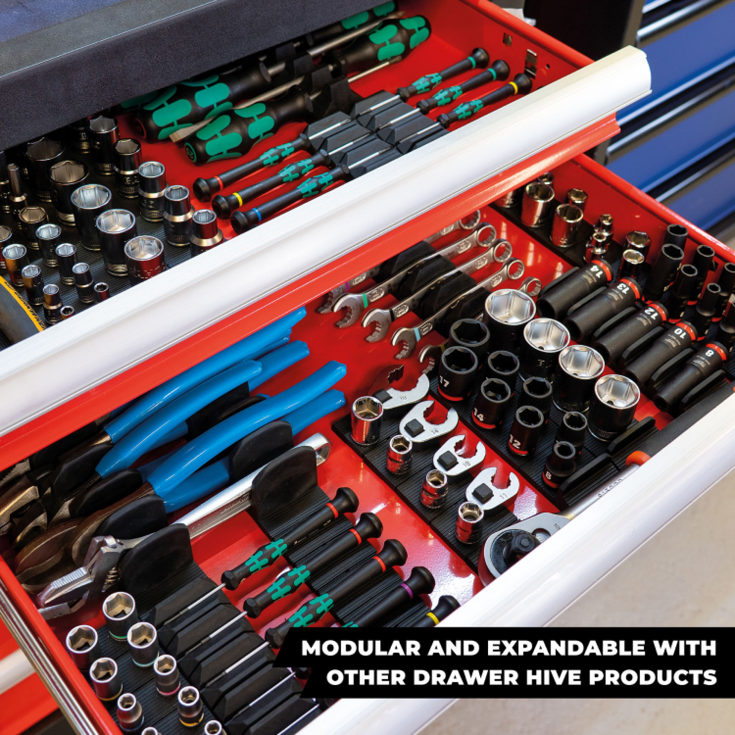 StealthMounts DHSP-SP-10 Support pour clés Drawer Hive pour commode - noir - 10 pièces-image