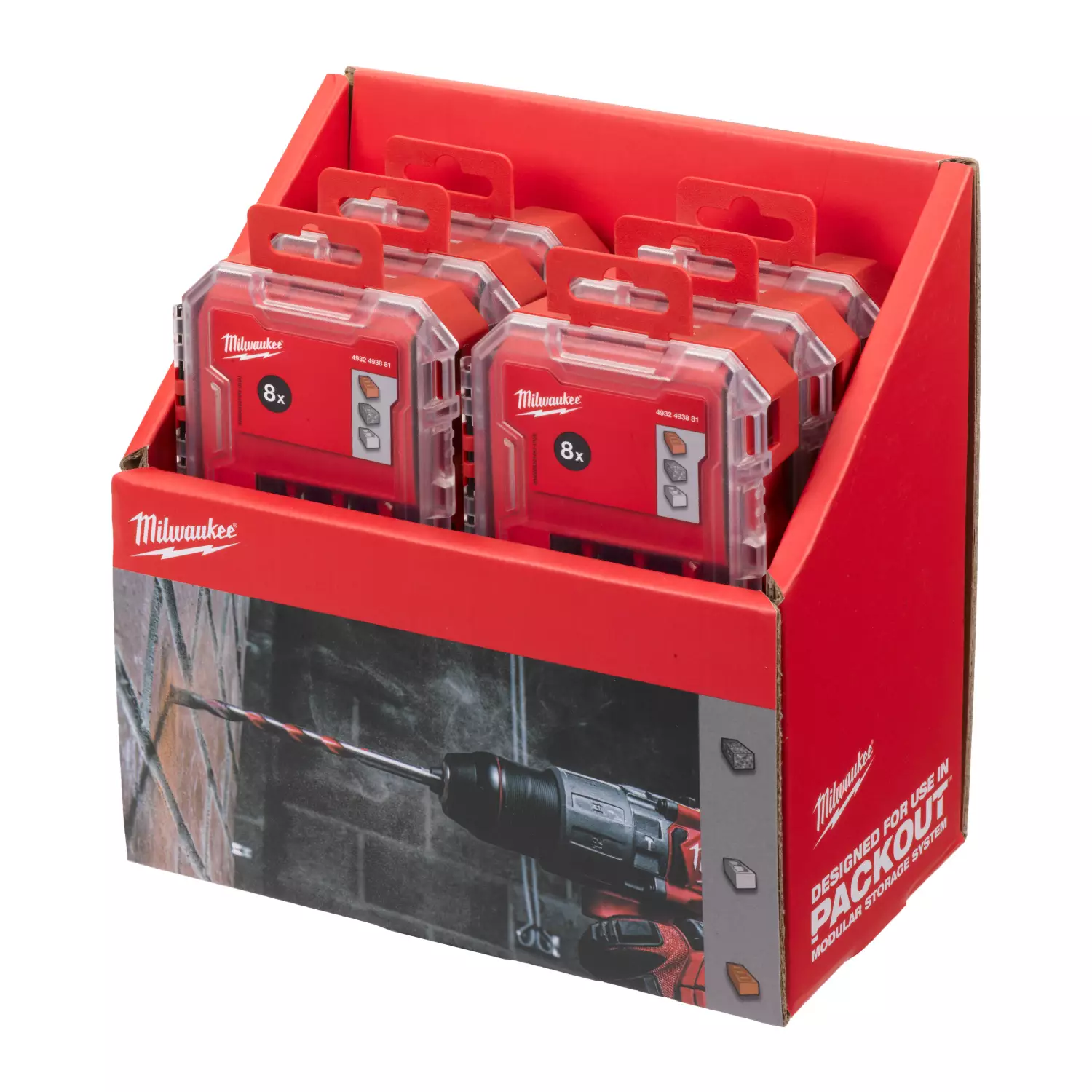 Milwaukee 4932493881 Jeu de 8 forets à béton-image