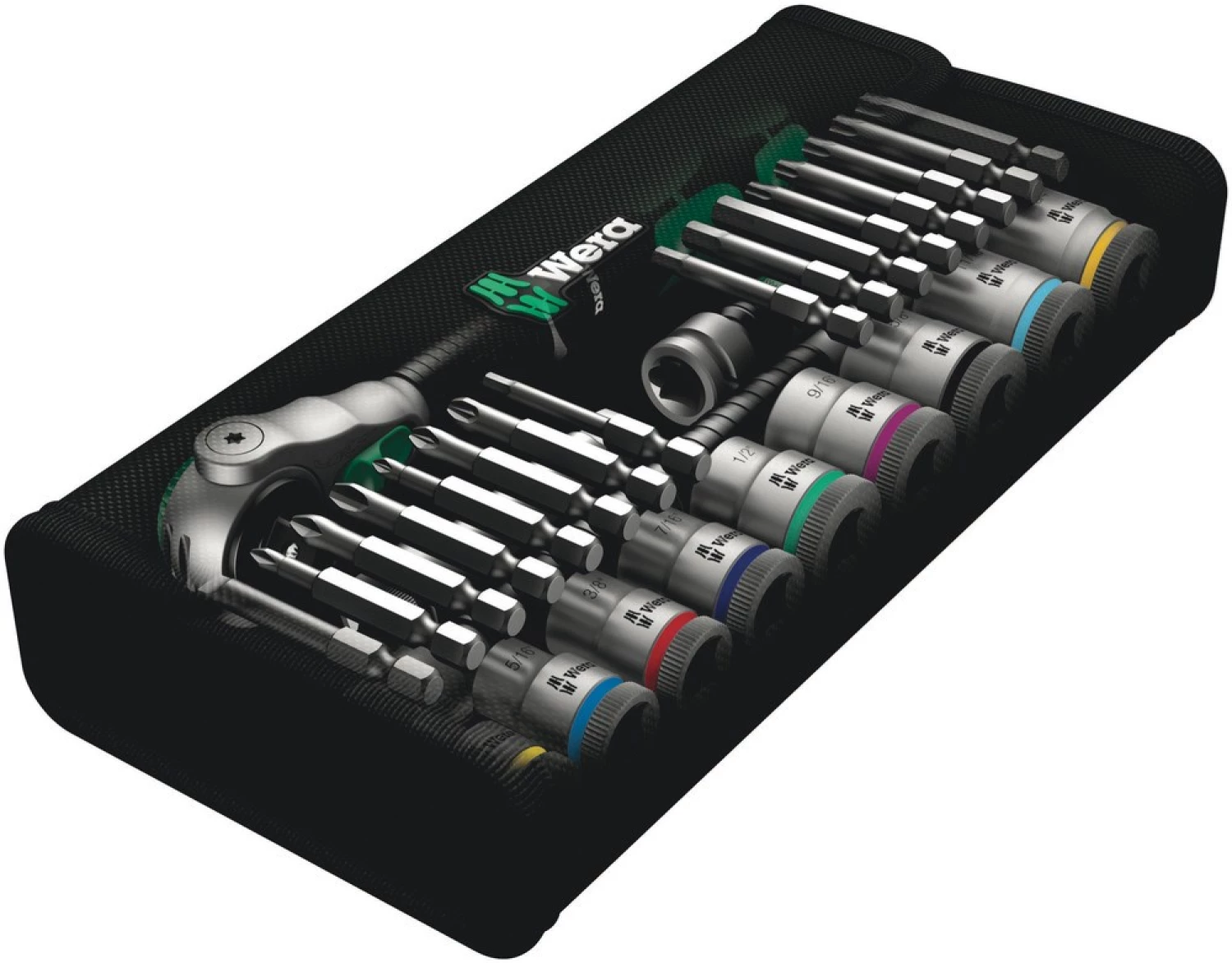 Wera 05004049001 29-delige 8100 SB 9 Zyklop Speed Ratel- en doppenset in etui - 3/8"-image