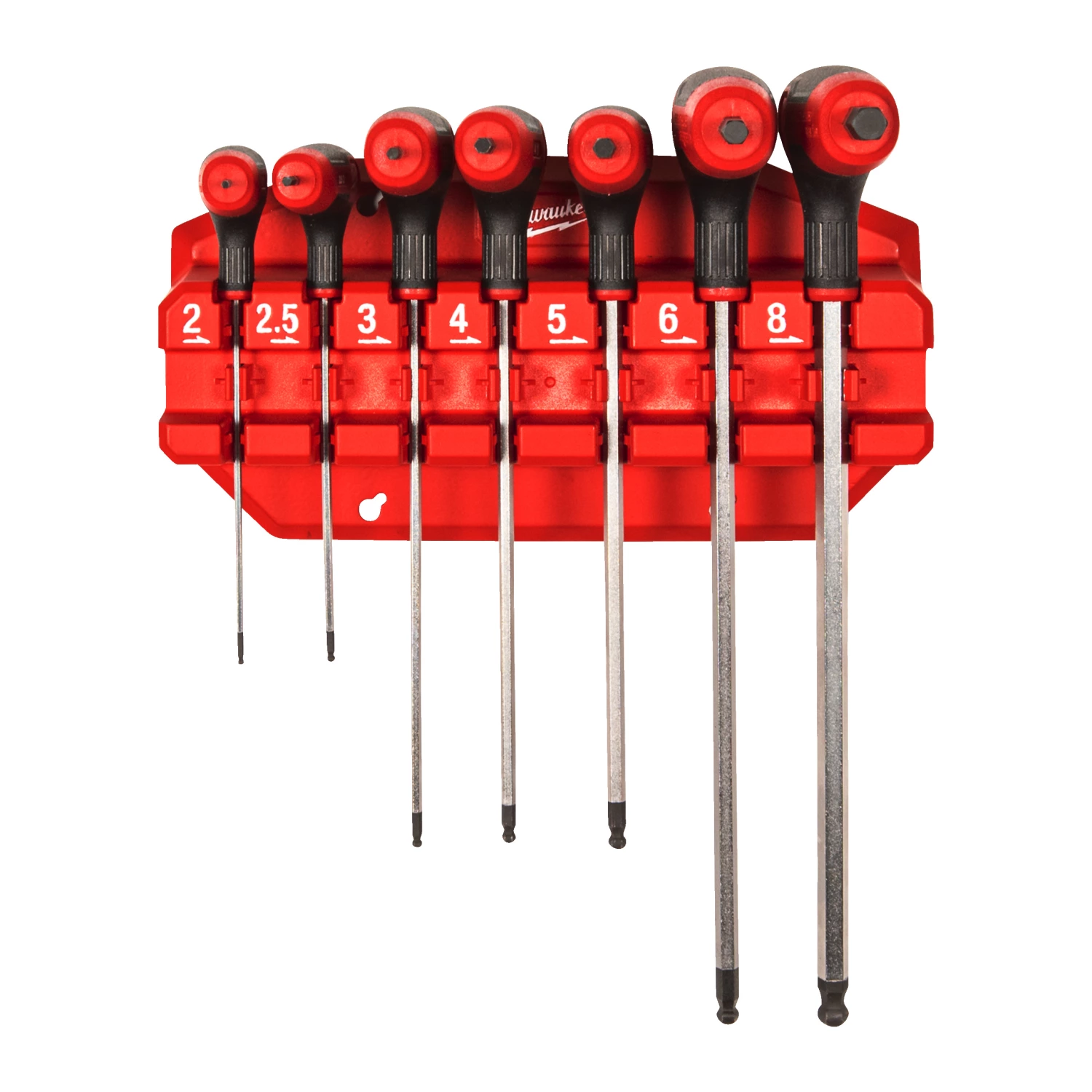 Milwaukee 4932498677 Jeu de 7 tournevis à embout hexagonal en T avec poignée confort - 2-8 mm-image