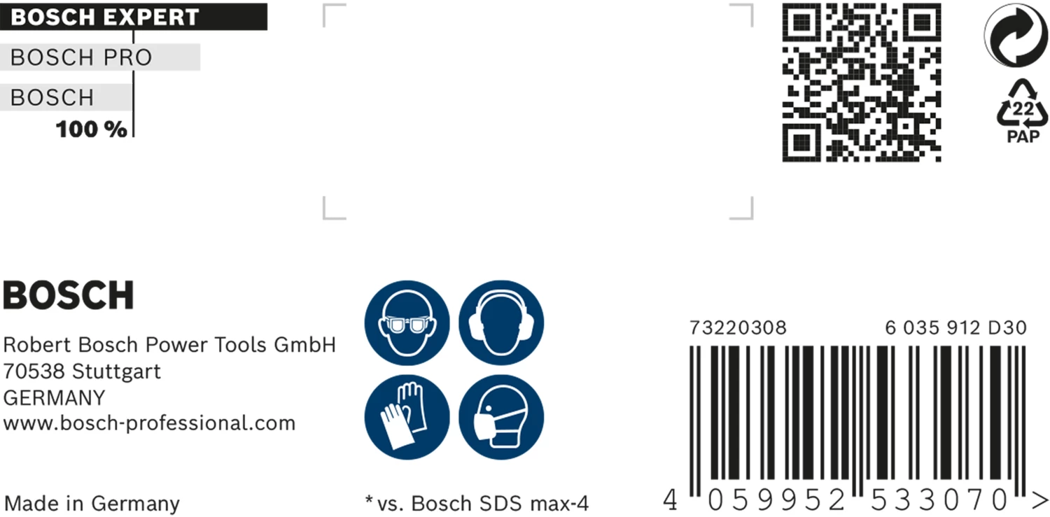 Bosch 2608900233 EXPERT Foret SDS Max-8X - 22x200x320mm-image