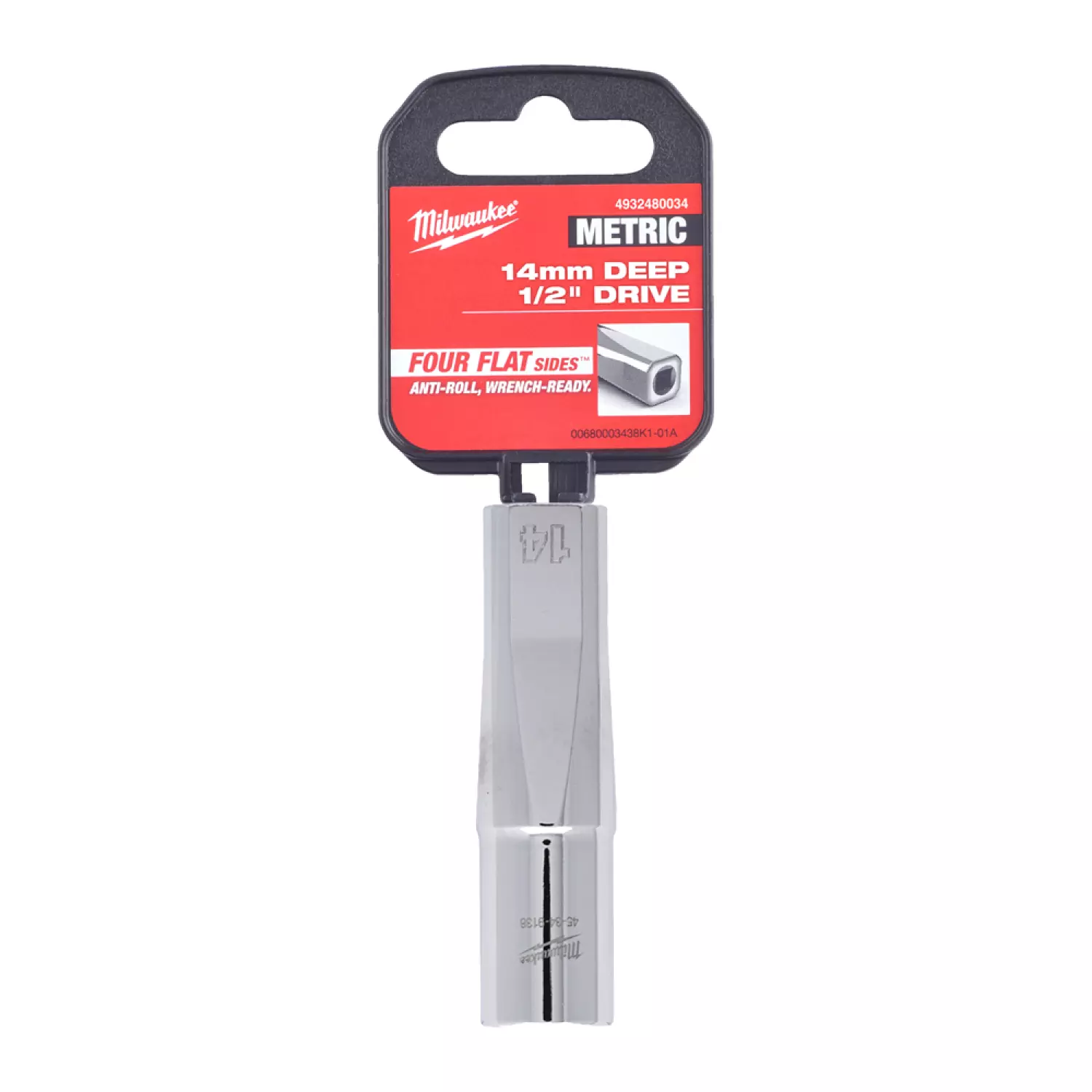 Milwaukee 4932480034 Dop - 1/2" FOUR FLAT™ lang - 14mm-image