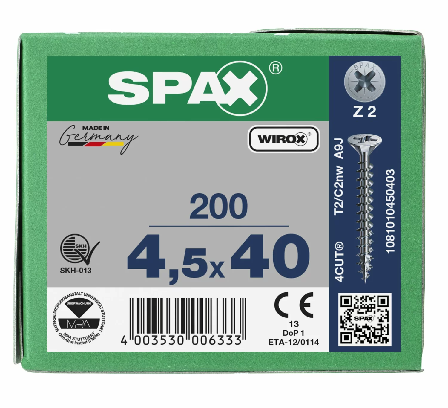 SPAX Universele schroeven verzonken kop - voldraad - Z2 - 4.5x40 mm (200st)-image