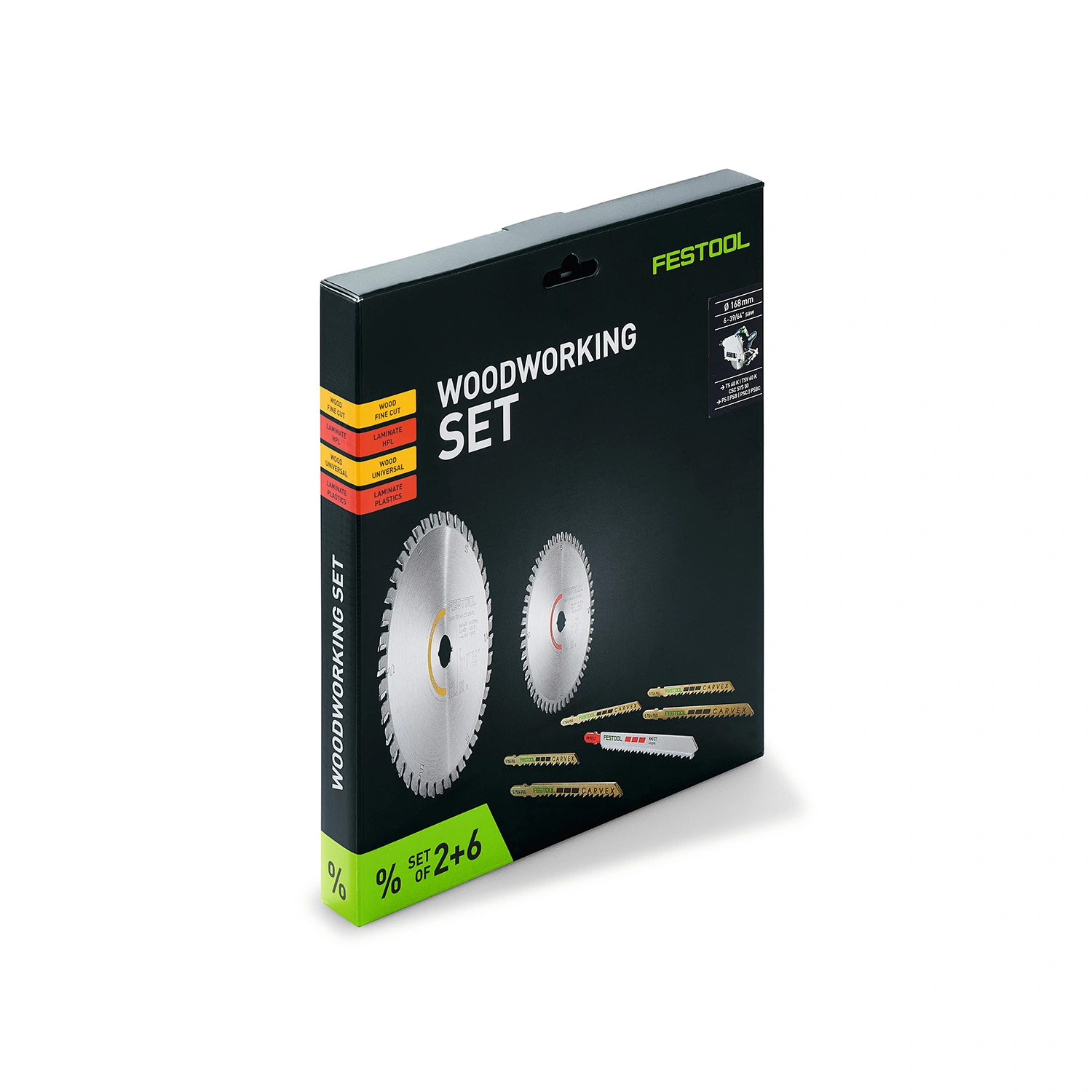 Festool 578567 KSB-SORT/2 W/L 168x1,8 Jeu de lames de scie