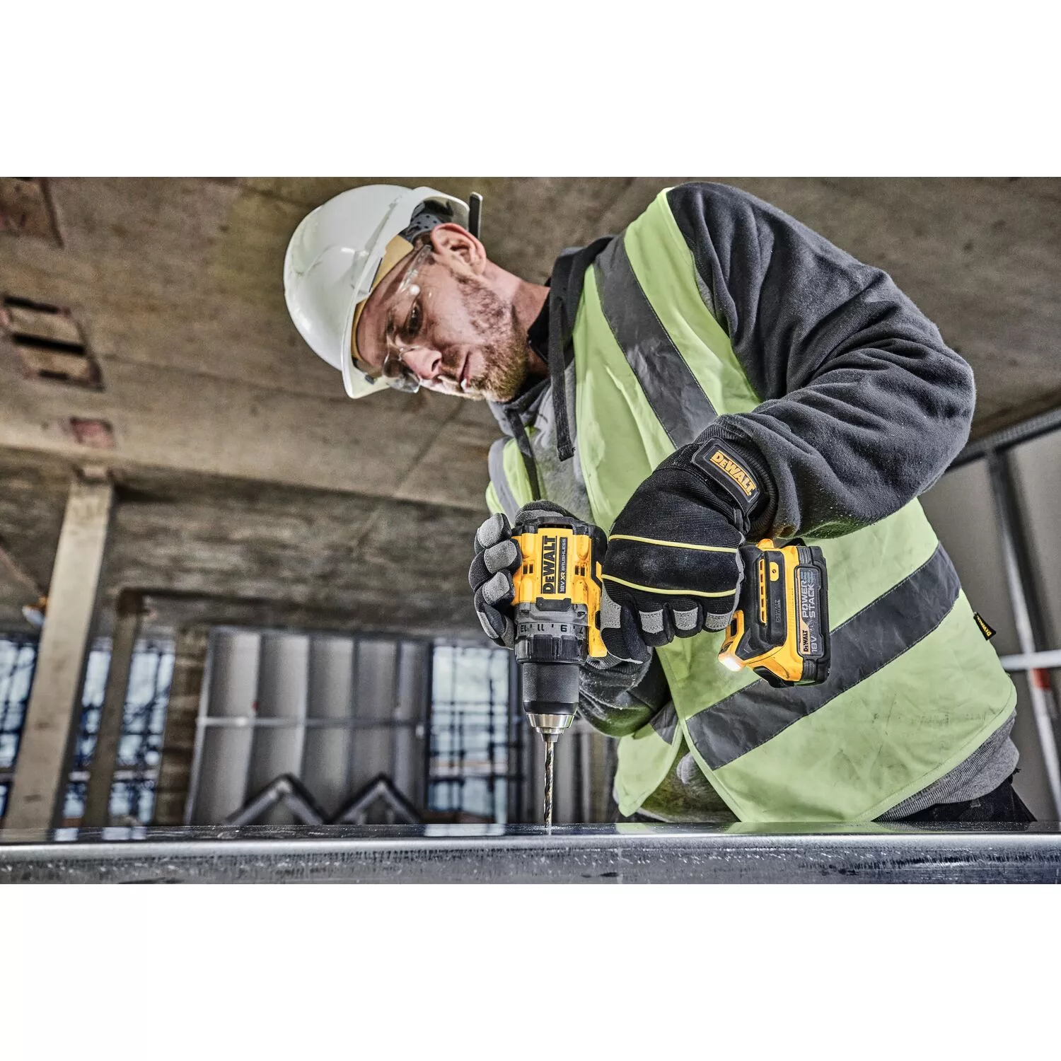 DeWALT DCK2051H2T Combiné sans fil 18 V Li-ion (2 batteries 5,0 Ah) dans un TSTAK : perceuse sans fil (DCD800N) et visseuse à chocs sans fil (DCF850N)-image