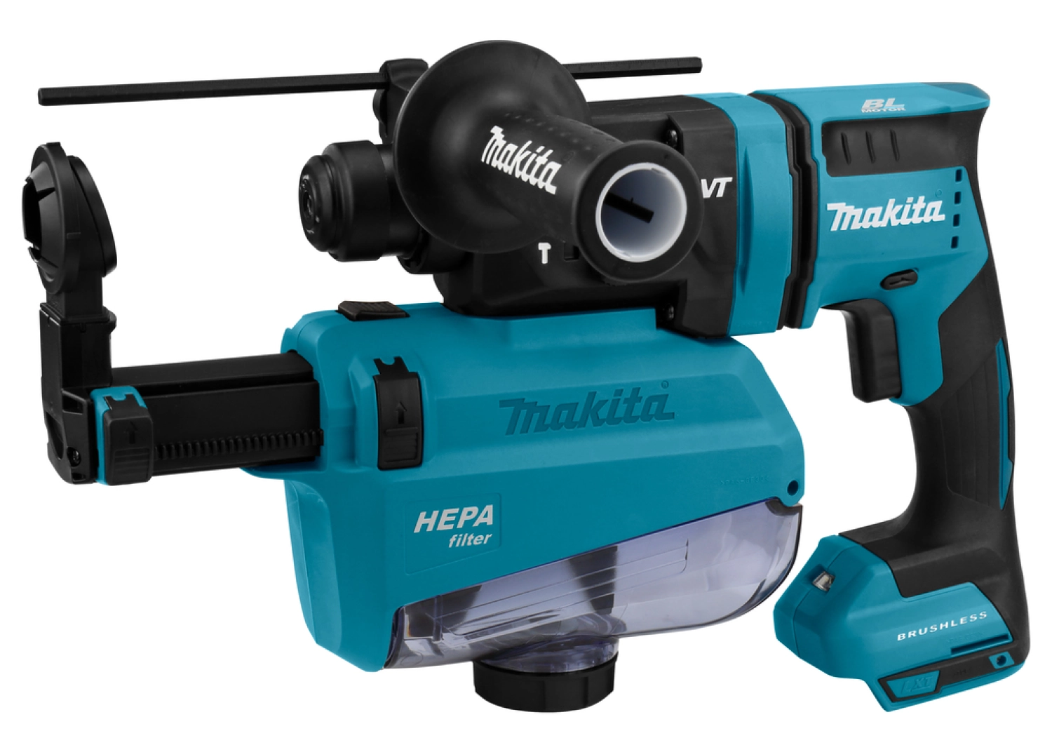 Makita DHR182ZWJU 18V Li-Ion accu SDS-plus combihamer body met stofafzuiging in Mbox - 1,7J - koolborstelloos-image