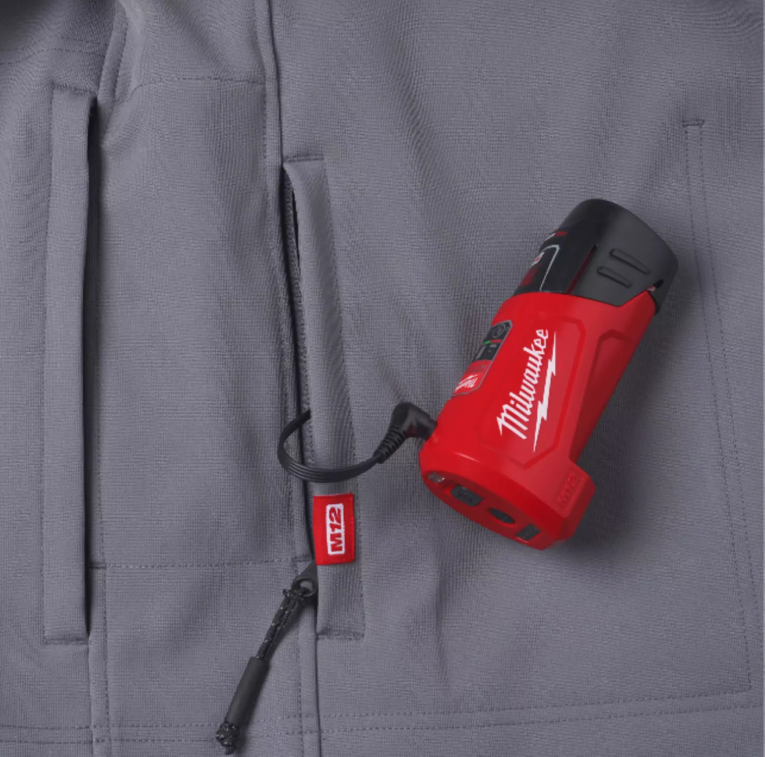 Milwaukee M12 HJGREY5-0 (XL) premium heated jacket - grijs-image