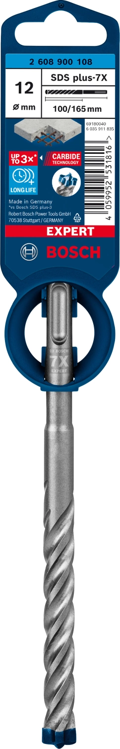 Bosch 2608900108 EXPERT Foret SDS Plus-7X - 12x100x165mm-image