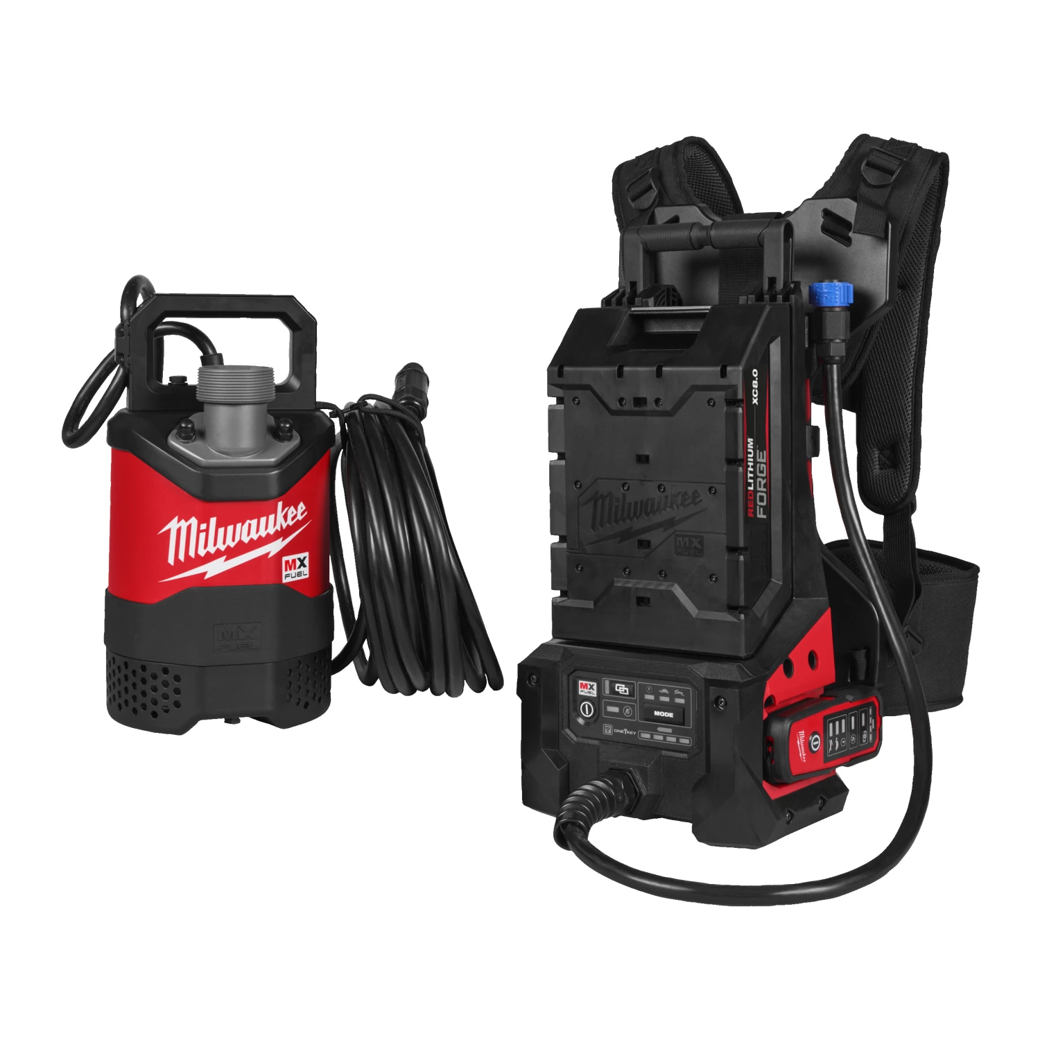Milwaukee MXF SMP2-802 MX Fuel accu dompelpomp set (2x 8.0Ah accu)-image