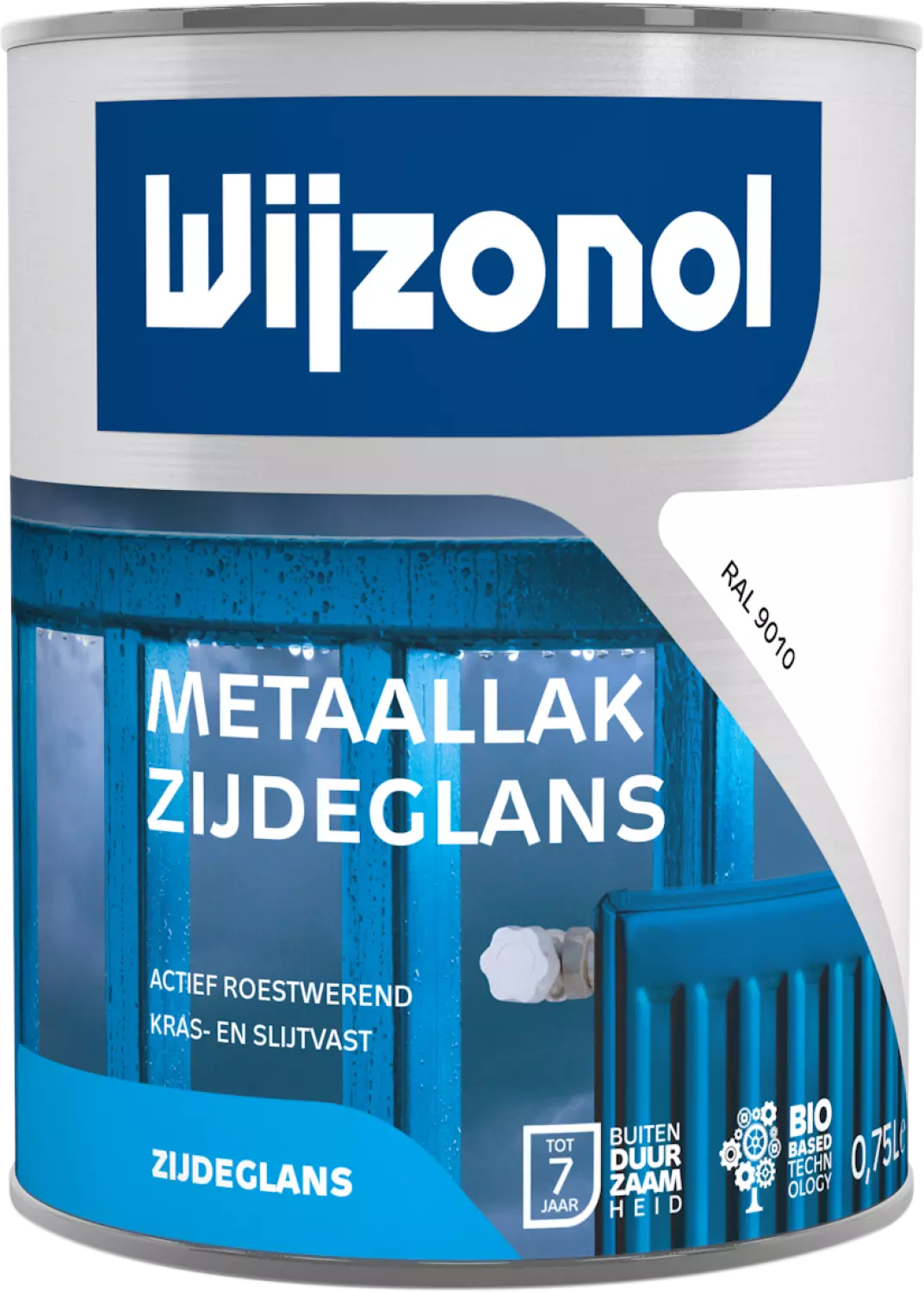 Wijzonol Metaallak Zijdeglans - RAL 9010 - 0,75L