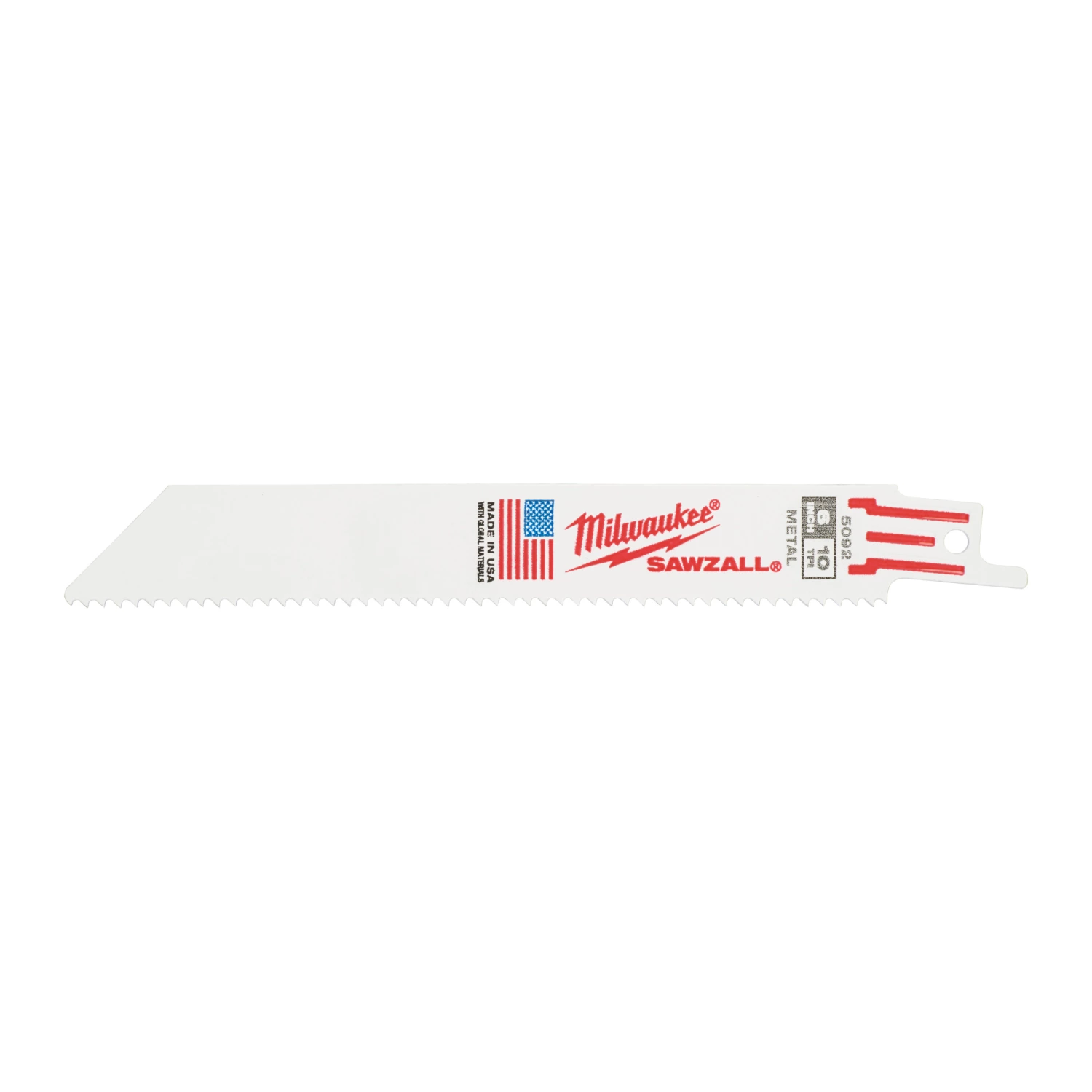 Milwaukee 48475092 Sawzall Reciprozaagblad - 150 x 10TPI - hout/metaal/kunststof - 5st-image