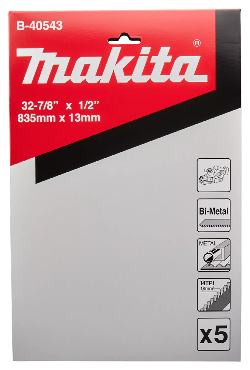 Makita B -40543 Lame de scie ruban - 835 x 13 mm (5 pcs)-image