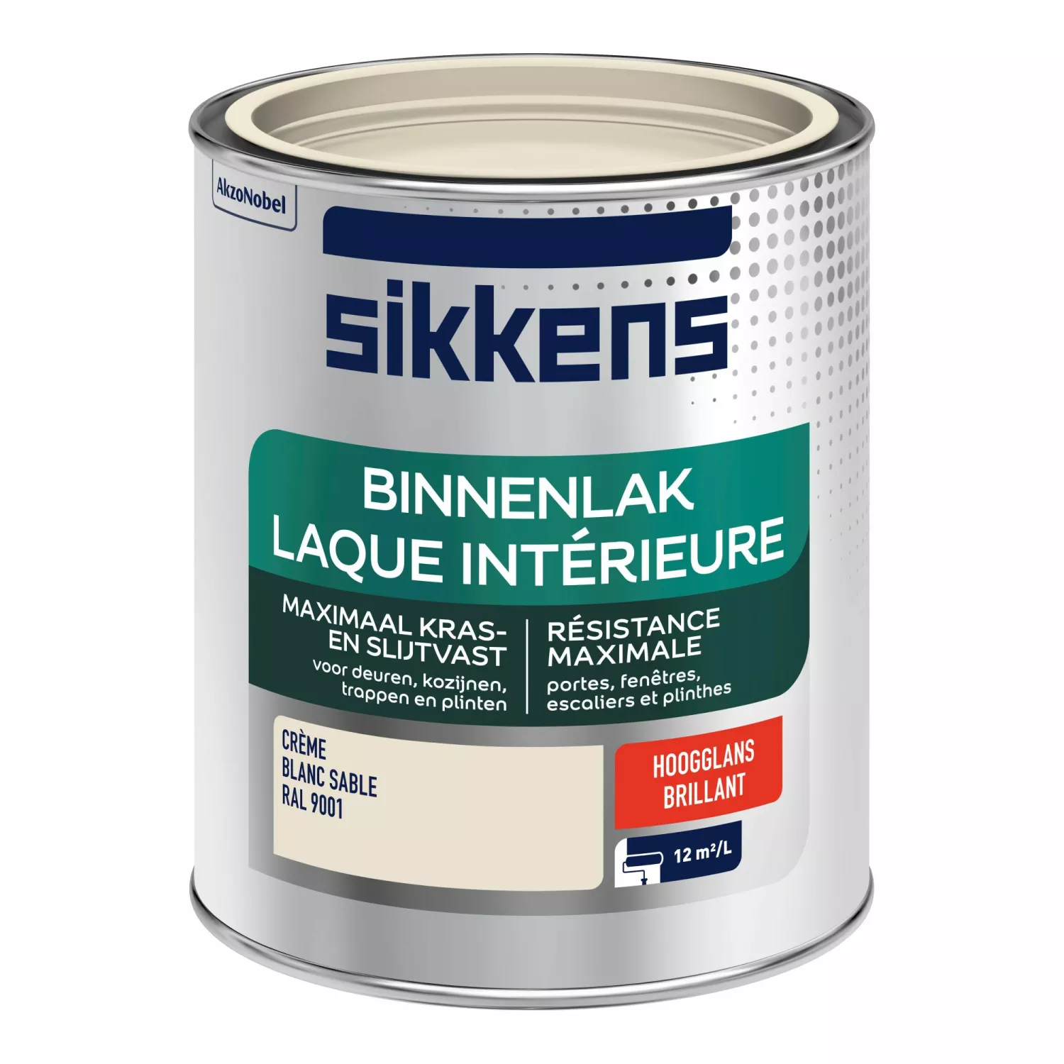 Sikkens Binnenlak Hoogglans - Ral 9001 - 0,75L-image