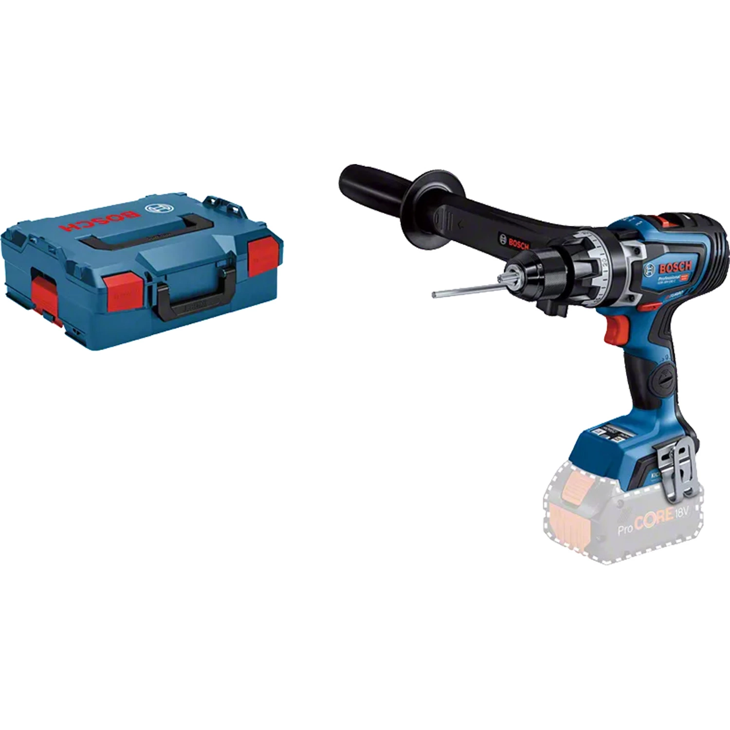 Bosch GSB 18V-150 C 18V Li-Ion accu BiTurbo schroefklopboormachine body in L-Boxx - 150Nm - koolborstelloos-image