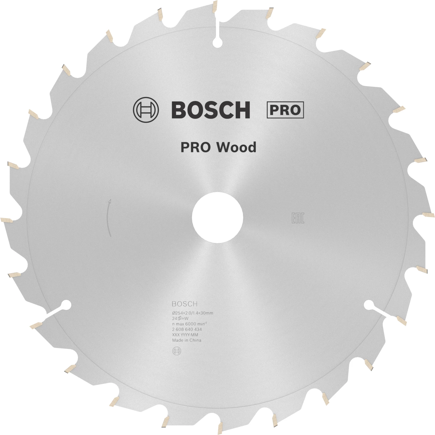 Bosch 2608640434 PRO afkortzaagblad voor Hout - 254 x 30 x 24T-image