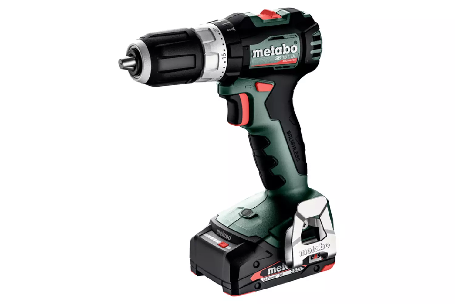 Metabo SB 18 L BL 18V Li-ion Set perceuse à percussion/visseuse sans fil (2x 2.0Ah batterie) dans MetaBox - 65Nm-image