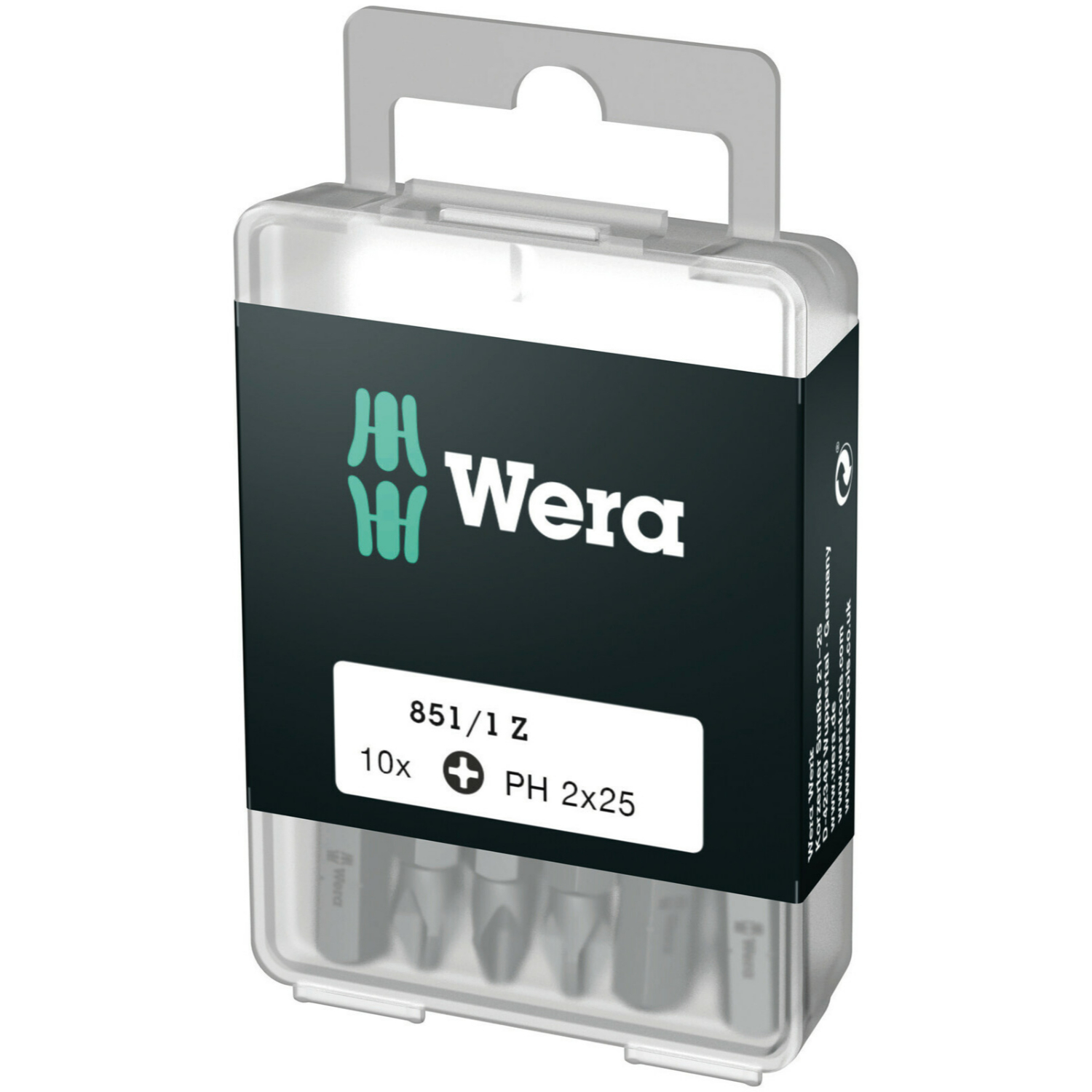 Wera 851/1 Embouts Z DIY, PH 2 x 25 mm, 10 pièces-image