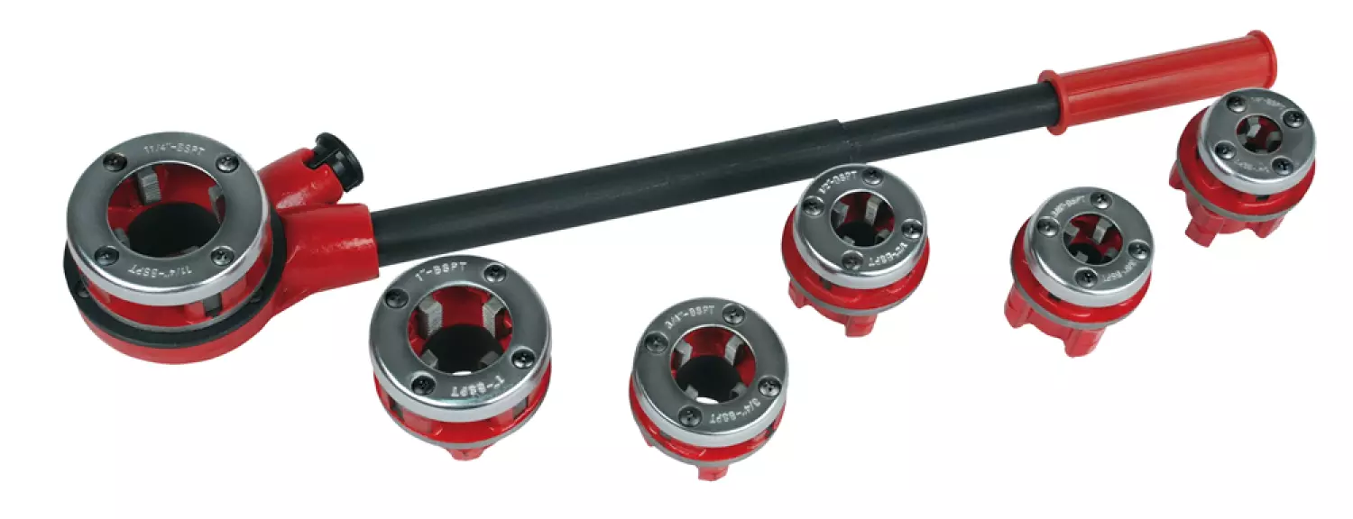 Brüder Mannesmann 530-9 9-delige Draadsnijset - 1/4"-1 1/4"-image