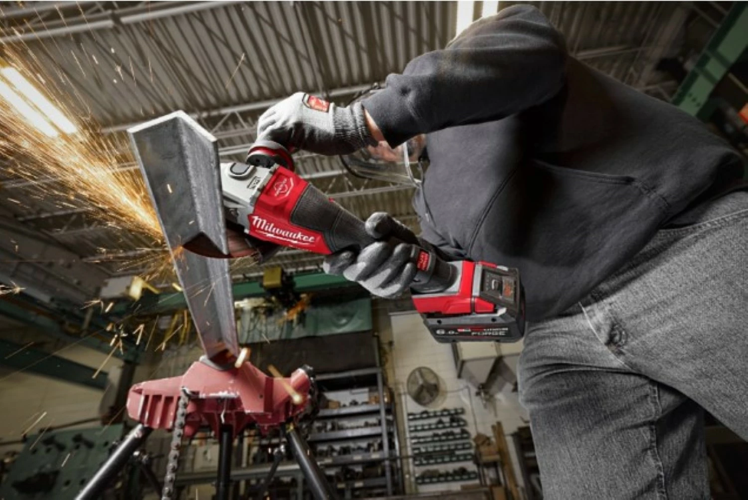 Milwaukee M18 FHSAG150XPDB2-0X 18V Li-ion accu haakse slijper in HD Box - 150mm - Peddelschakelaar-image