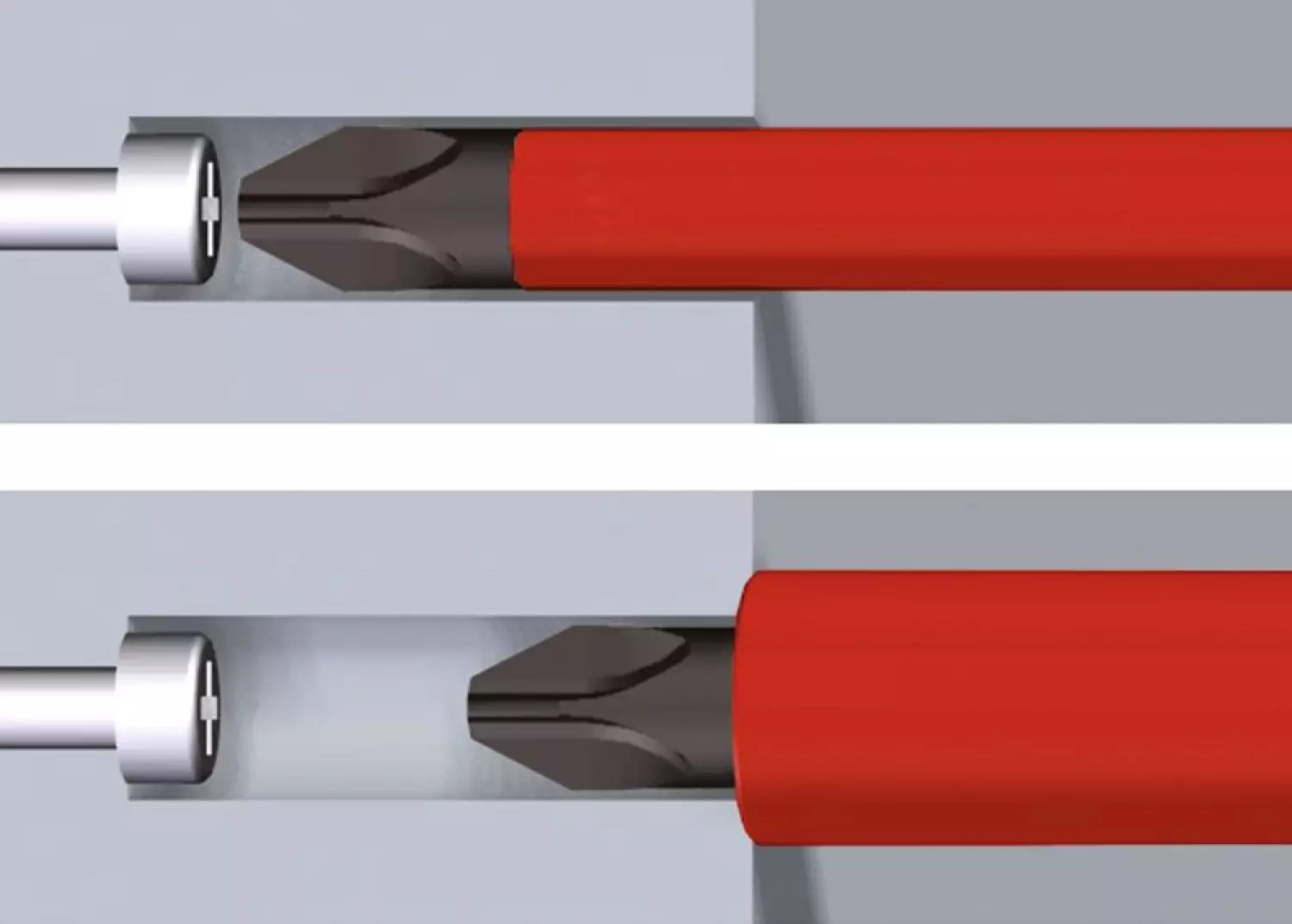 Wiha 2831-14 SoftFinish electric slimBit voor plus-min klemschroeven (sleufkop/Pozidriv) - SL/PZ1 x 75 mm - 3,8 Nm-image