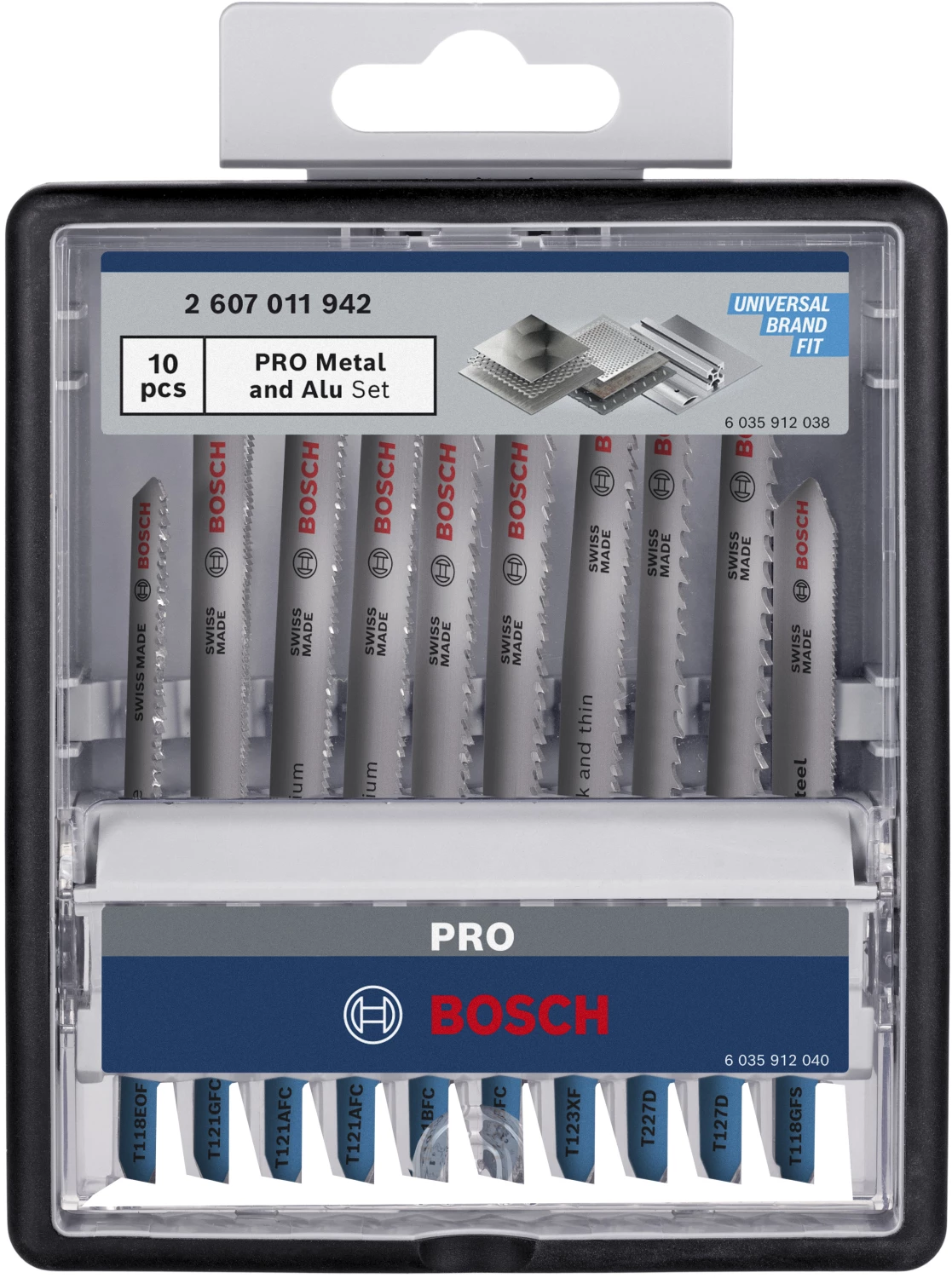Bosch 2607011942 PRO Jeu de 10 lames de scie pour métal et aluminium en cassette Robustline-image