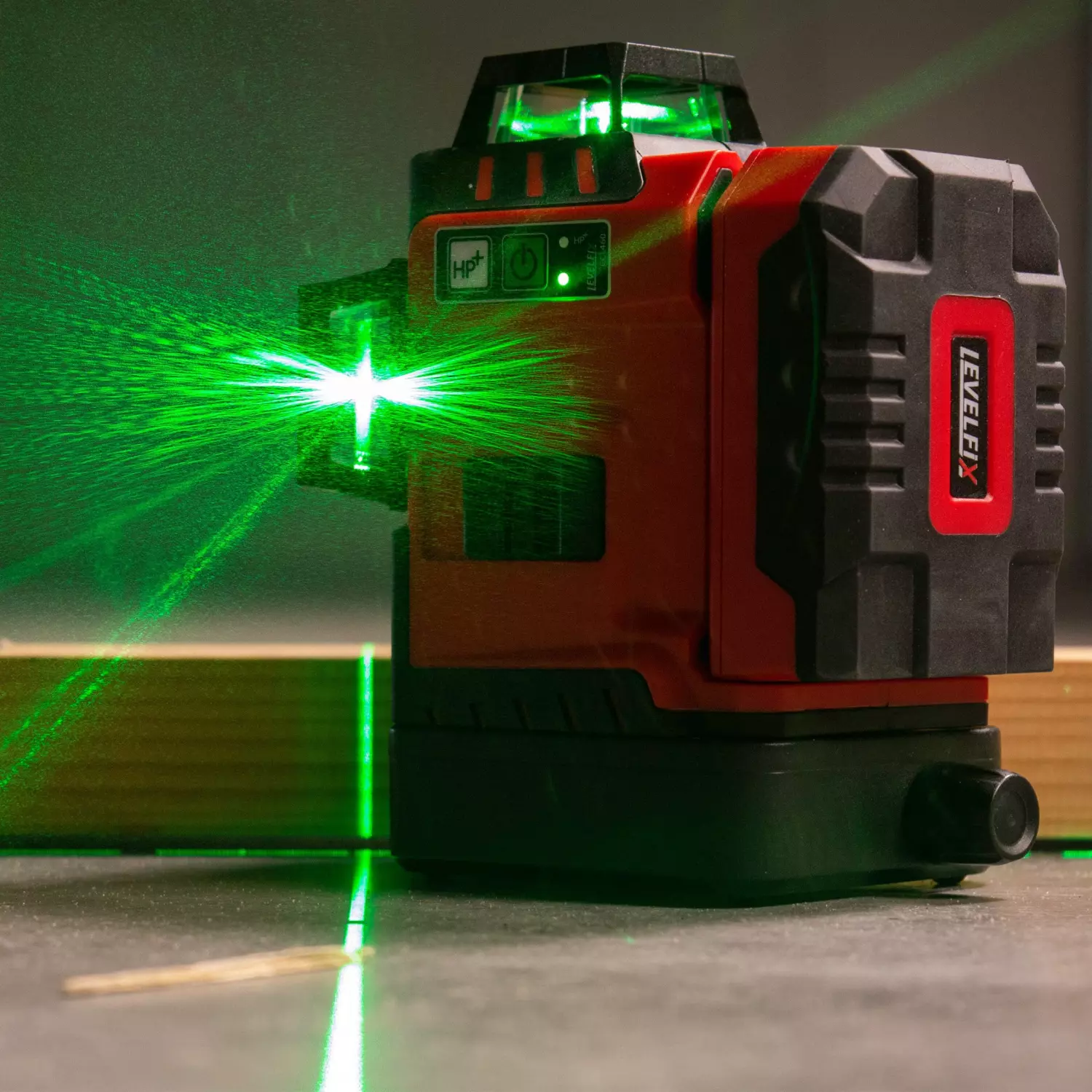 Levelfix CCL460G SET Laser à cône 3D / laser à lignes croisées 3x360° avec trépied - Vert - 40 m-image