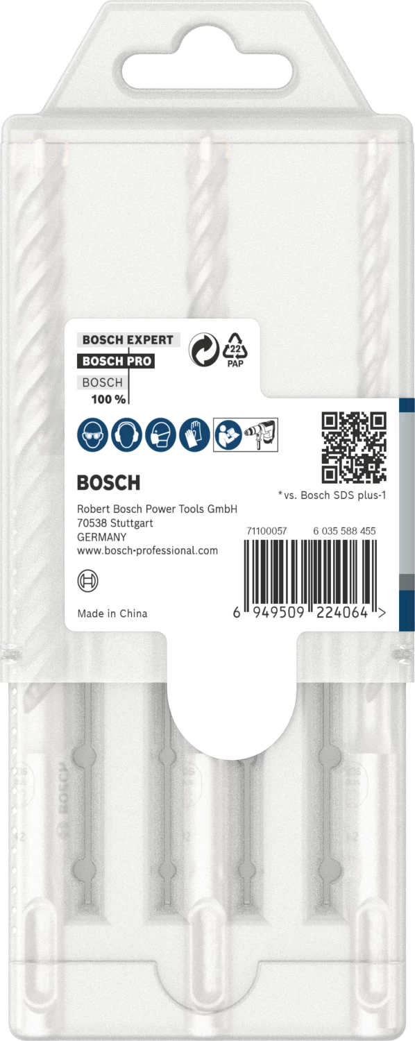 Bosch 2608833912 Jeu de forets SDS plus-5X PRO - 6/8/10 mm (3 pièces)-image