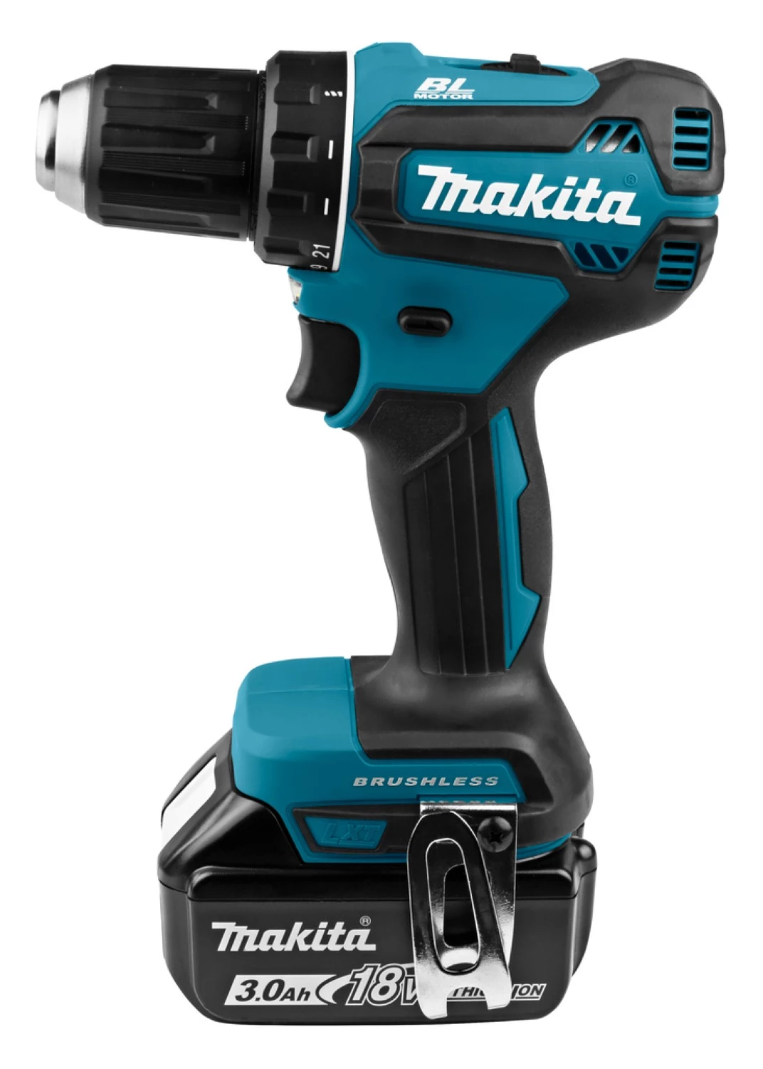 Perceuse visseuse sans-fil Makita DDF485RFJ - 18V Li-ion - 2 batteries 3,0 ah - MAKPAC - Brushless - 50 Nm-image