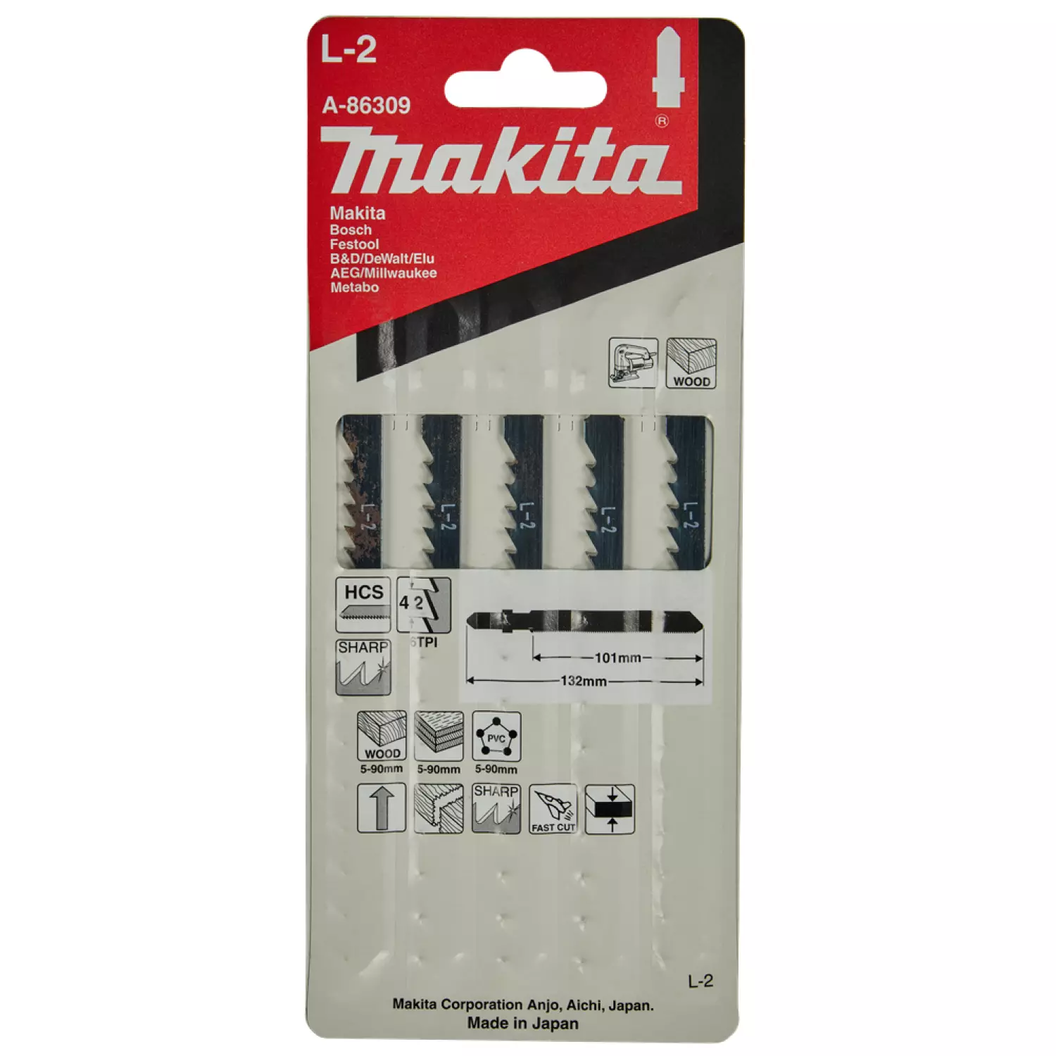 Makita A-86309 HCS Decoupeerzaagblad L2 - snel - Hout / Kunststof (5st)-image