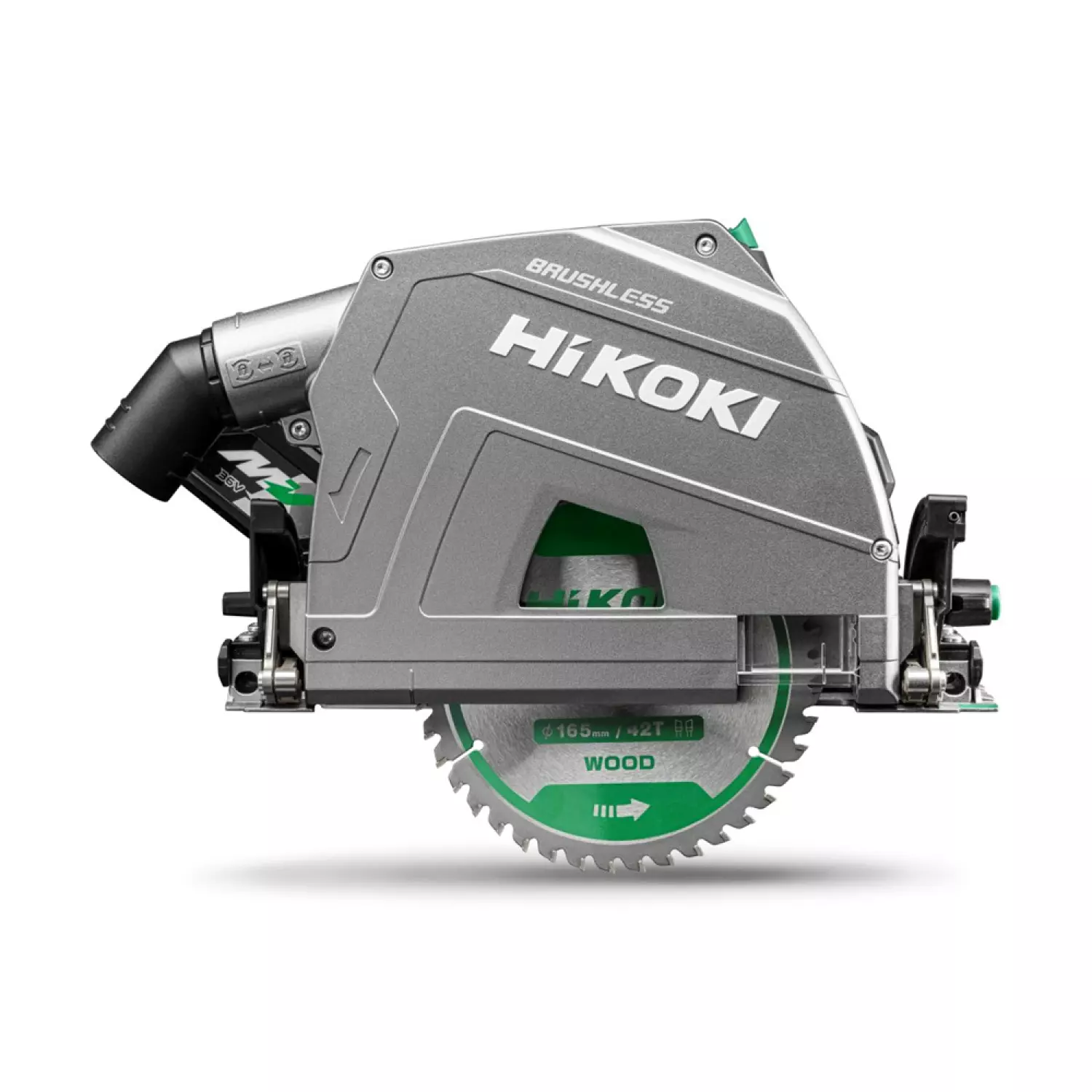 HiKOKI C3606DPAWVZ 36 V (18 V/36 V) Batterie Li-ion Scie plongeante (2 batteries 2,5/5,0 Ah) en HSC - 165 mm-image
