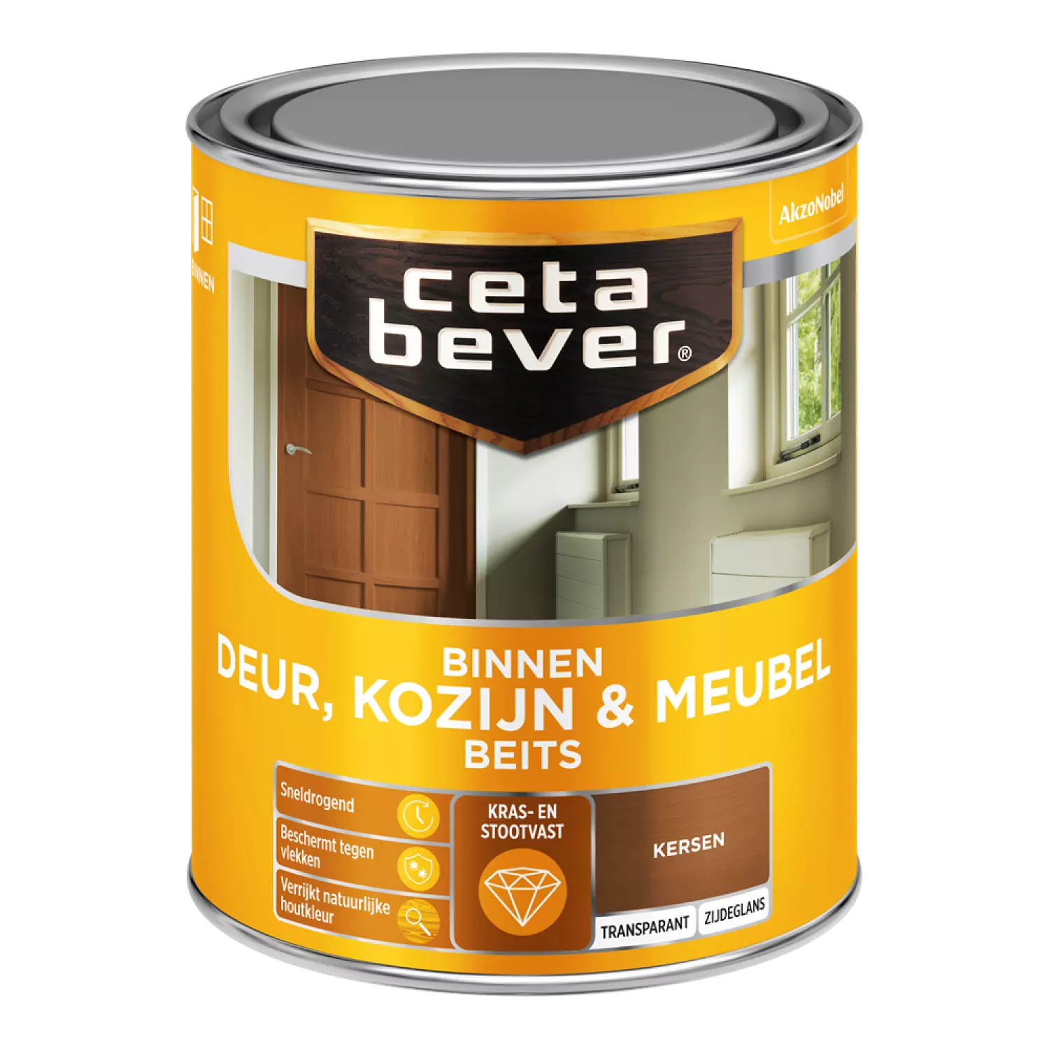 Cetabever Binnenbeits Deuren & Kozijnen Transparant Zijdeglans - Kersen - 0,75L-image
