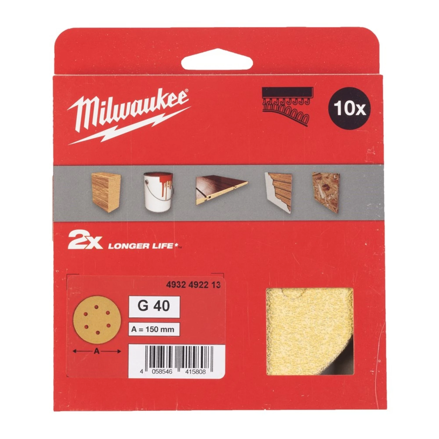 Milwaukee 4932492213 Disque abrasif (10 pièces) - 150/6 - HP G40-image