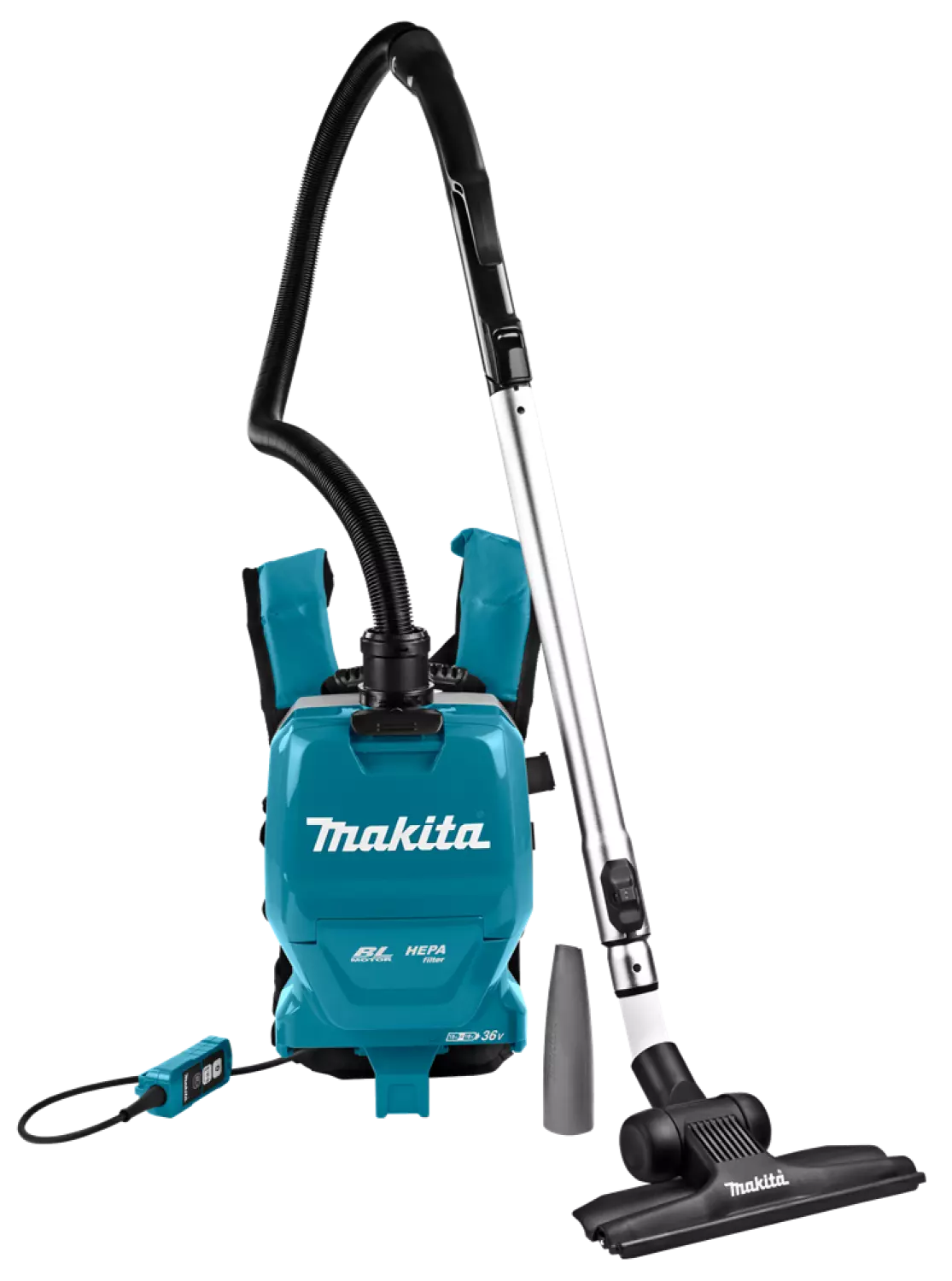 Makita DVC261ZX11 - Aspirateur sac-à dos sans-fil - (2x 18V) - 4 accessoires inclus - machine seule-image