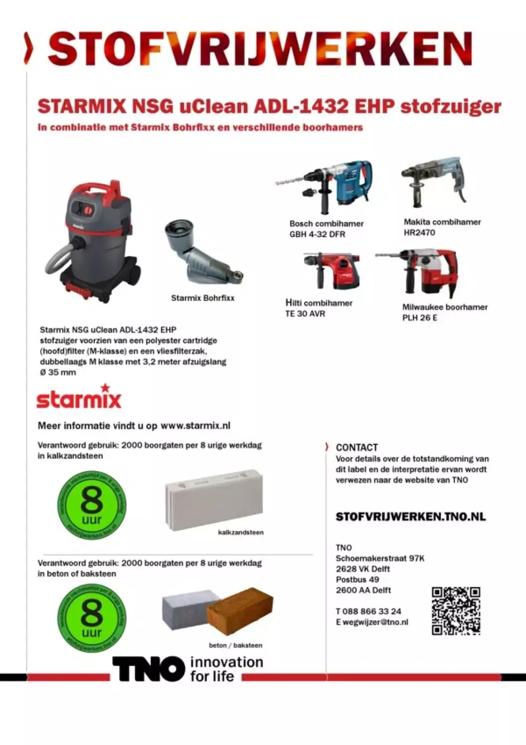 Starmix NSG uClean ADL-1432 EHP - Aspirateur de chantier - 1400W - Classe L - 32L-image