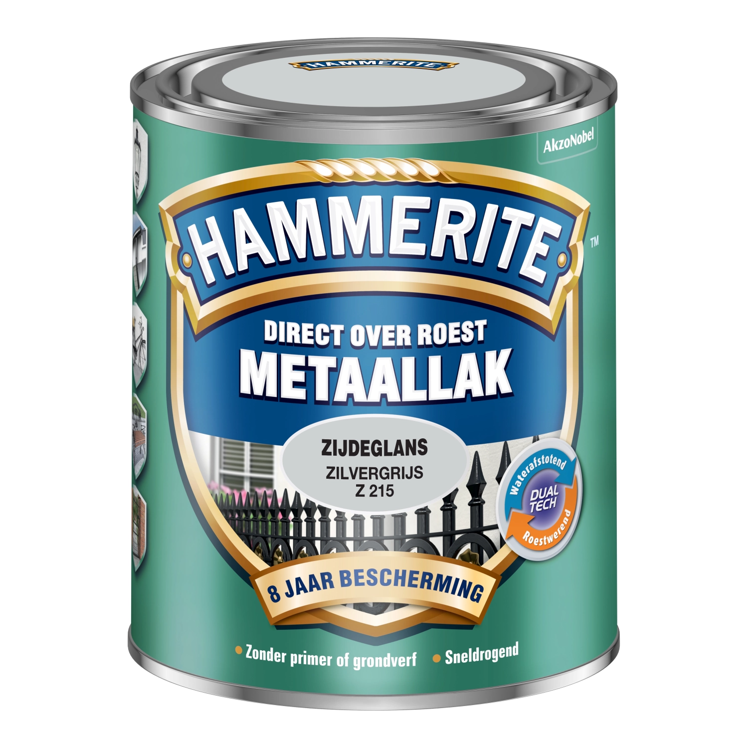 Hammerite Metaallak Zijdeglans Rm - Zilver Grijs - 750ml-image