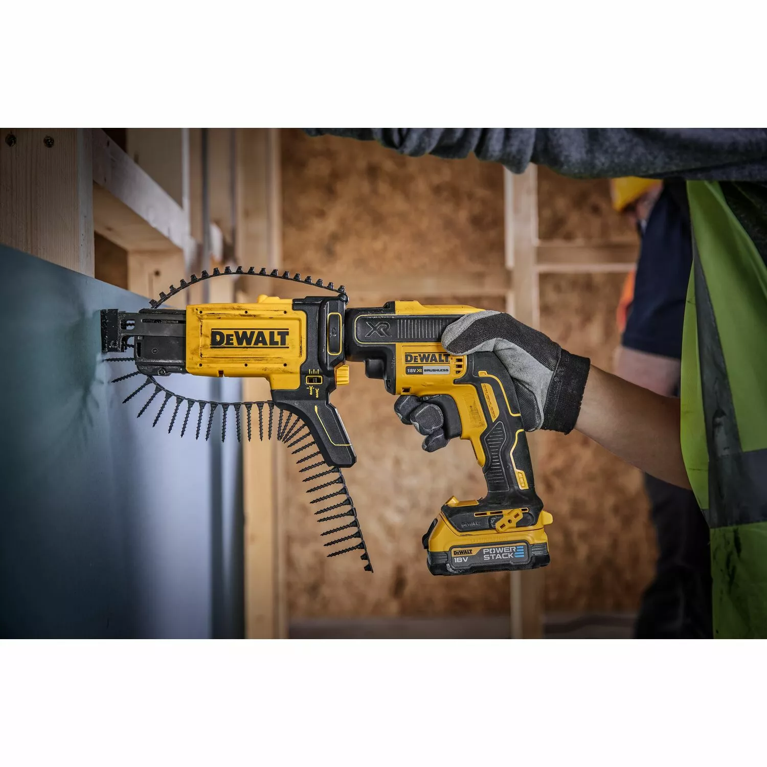 DeWALT DCF620E1K-XJ 18V Li-ion XR accu gipsschroefmachine / bandschroefmachine set (1x POWERSTACK accu) in TSTAK - koolborstelloos - 25-27mm-image